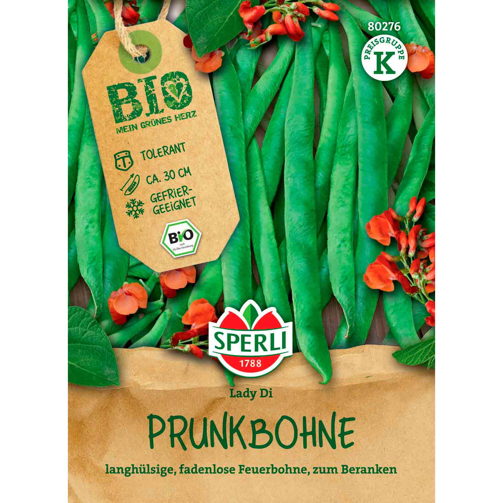 BIO Prunkbohne Lady Di