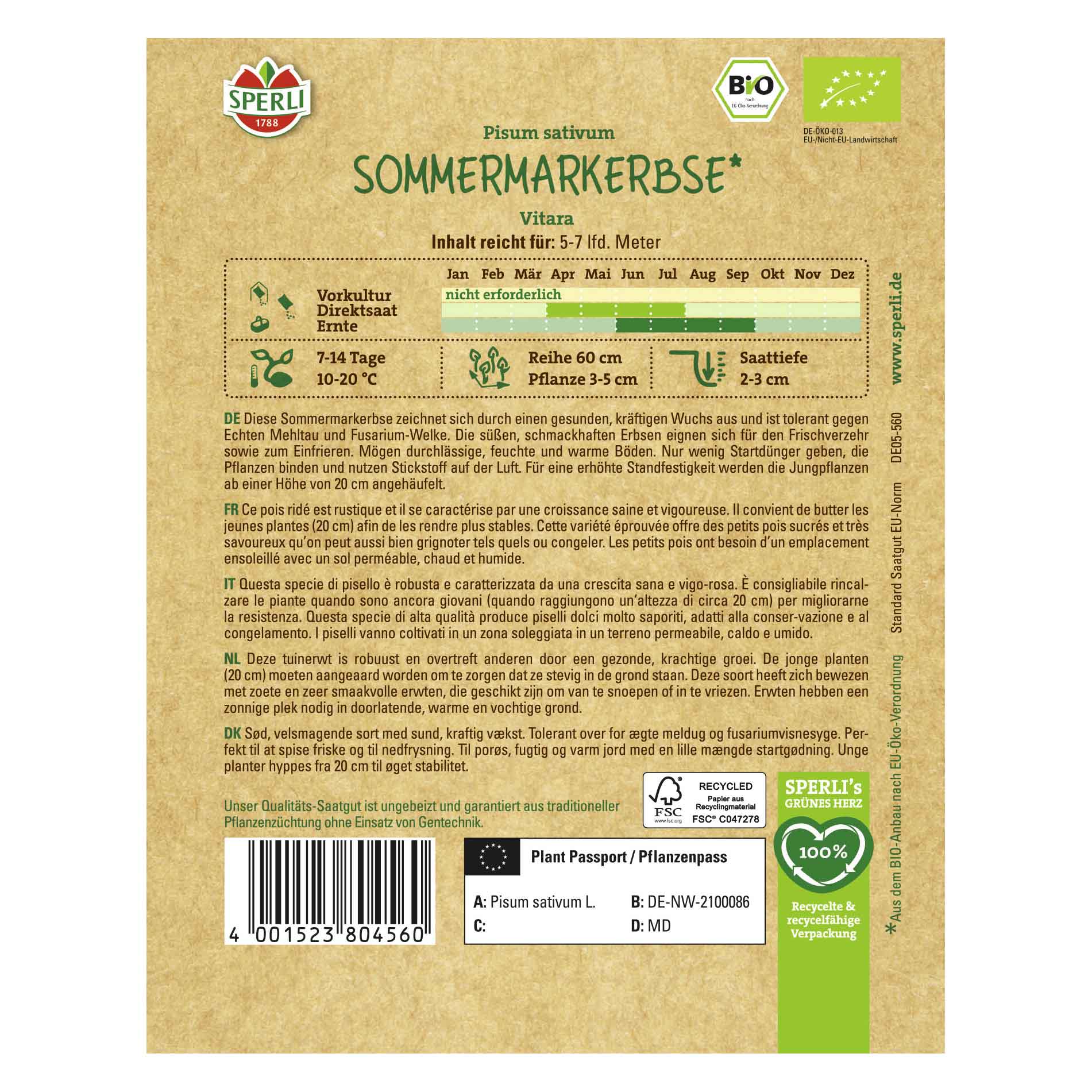 Pea seeds - Summer field beans BIO