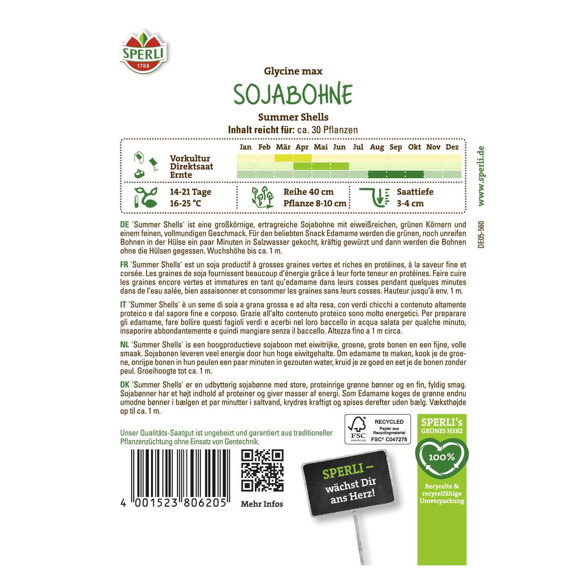 Sommarskal från sojabönor