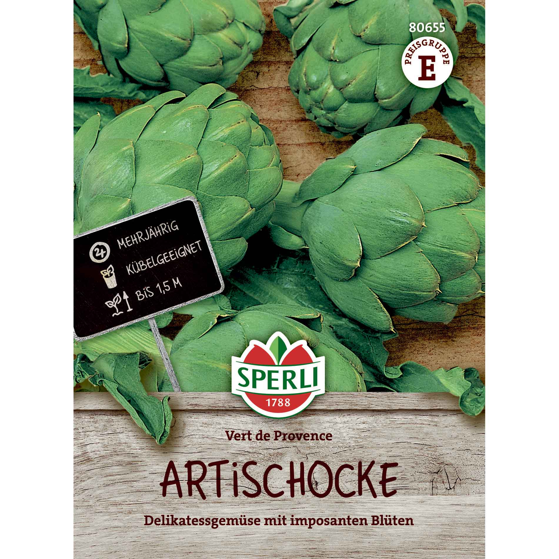 Kronärtskocksfrön - Sperli -Artischocke Vert de Provence