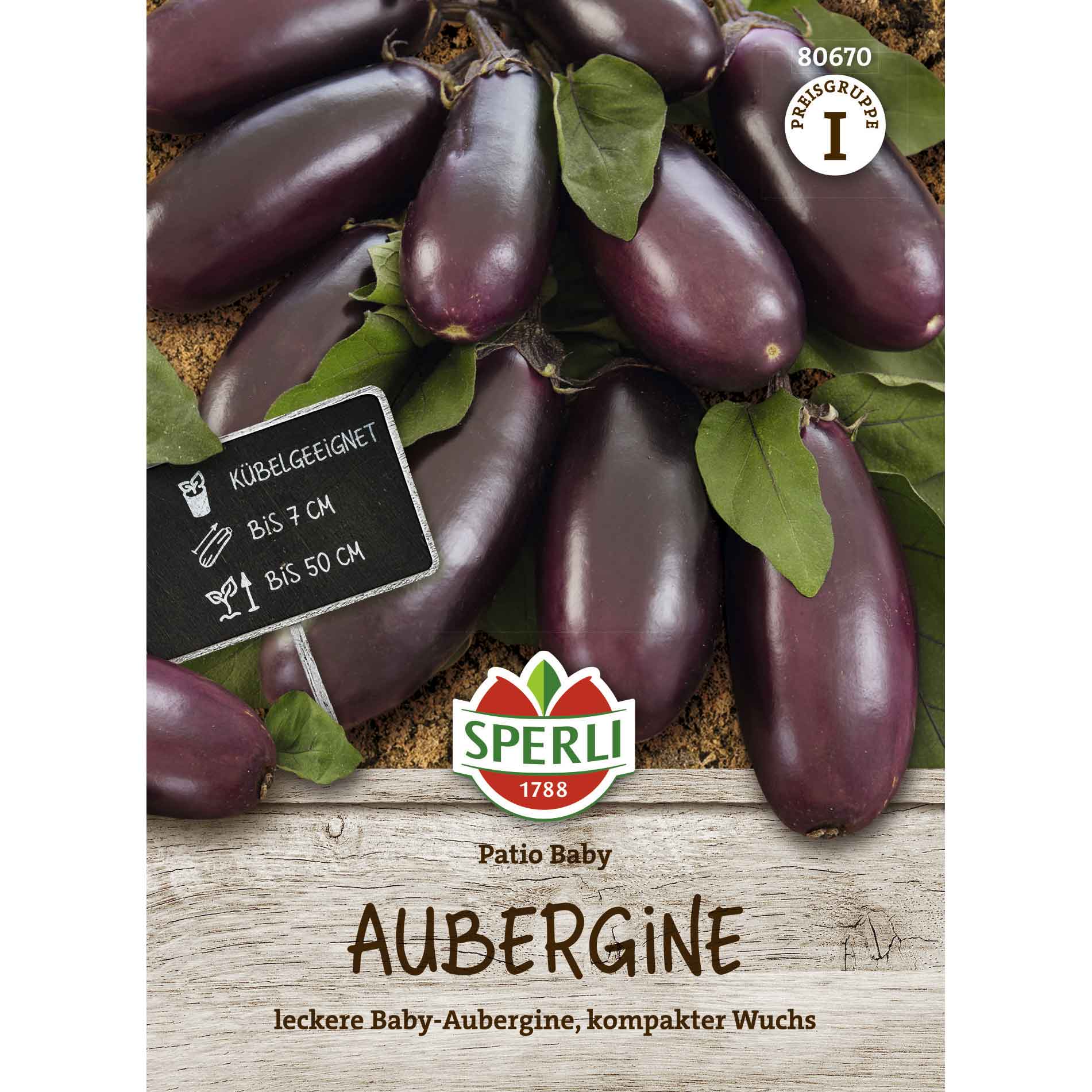 Aubergine seeds Patio Baby, F1 - Sperli