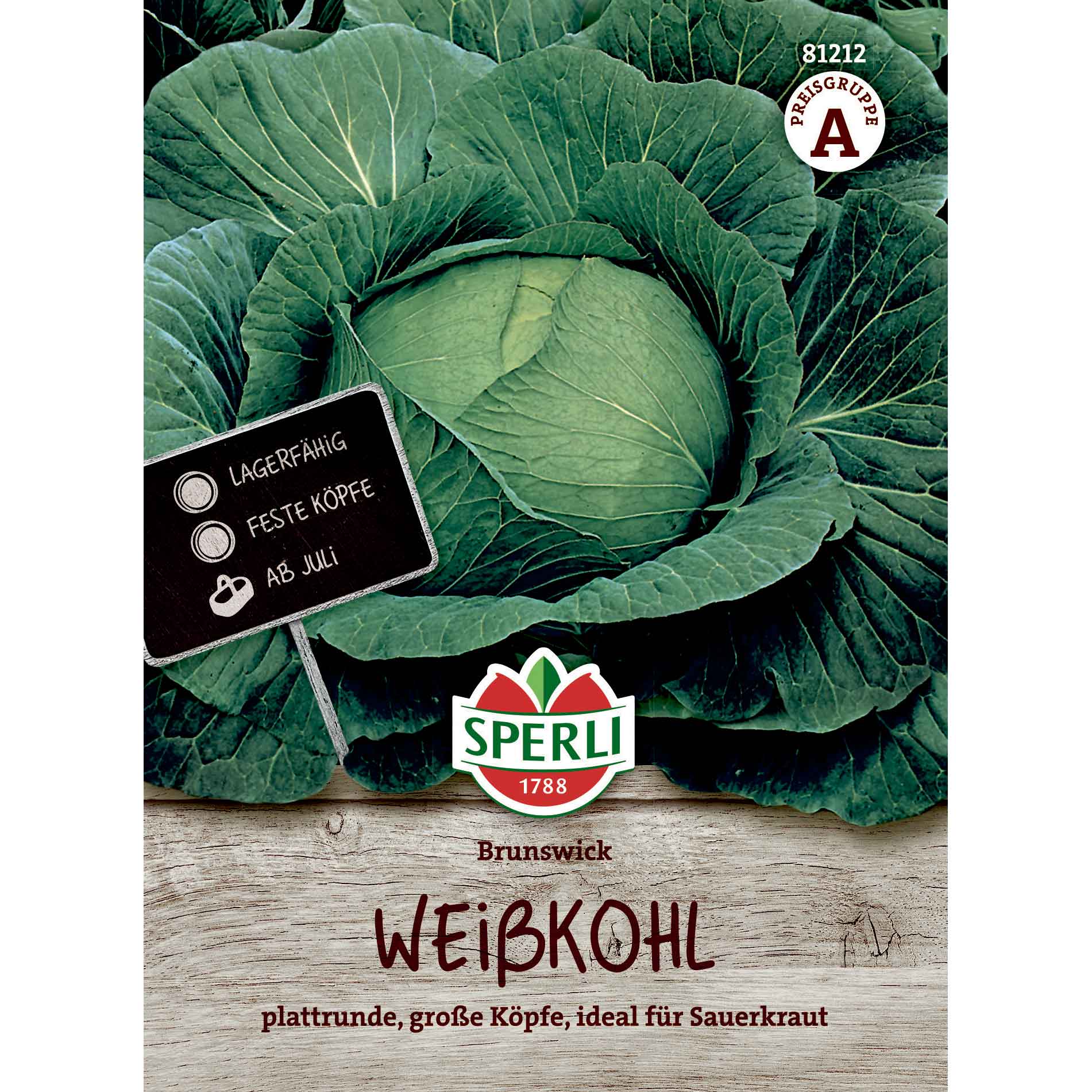 Vitkålsfrön - Weißkohl Brunswick