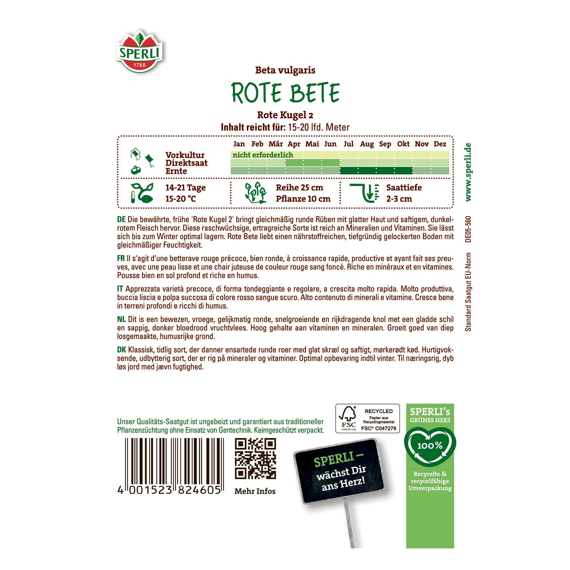 Beetroot seeds - Rote kugel 2