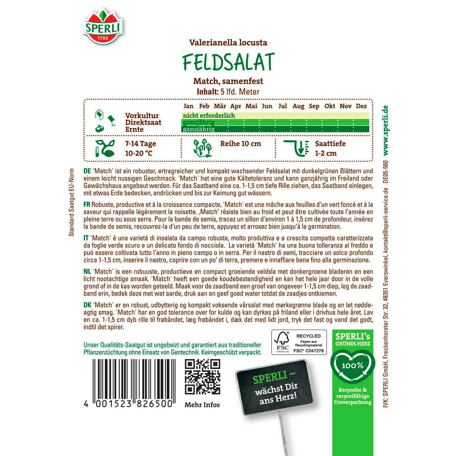 Feldsalat Match, Saatband