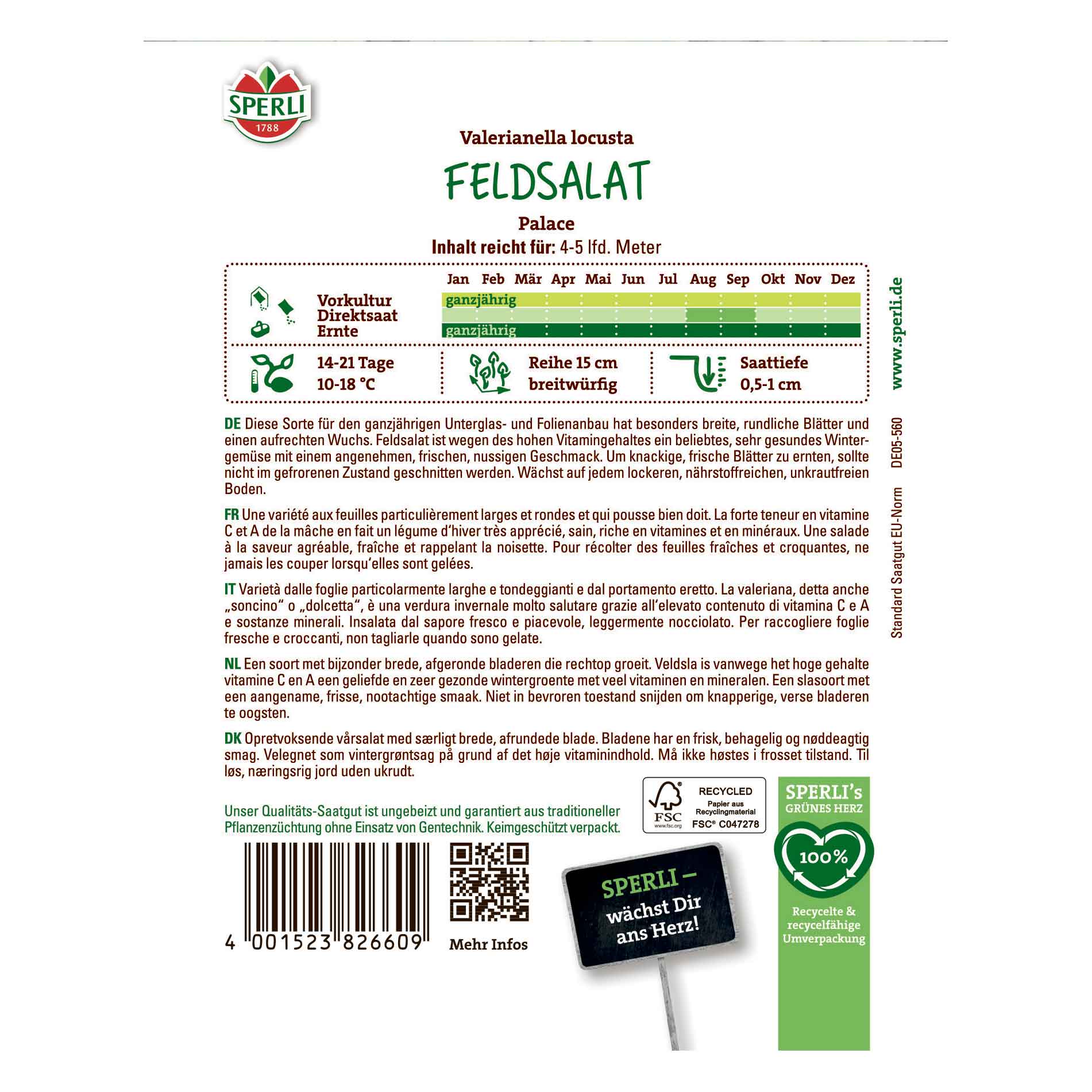 Field lettuce seeds - Holländischer breitblättriger