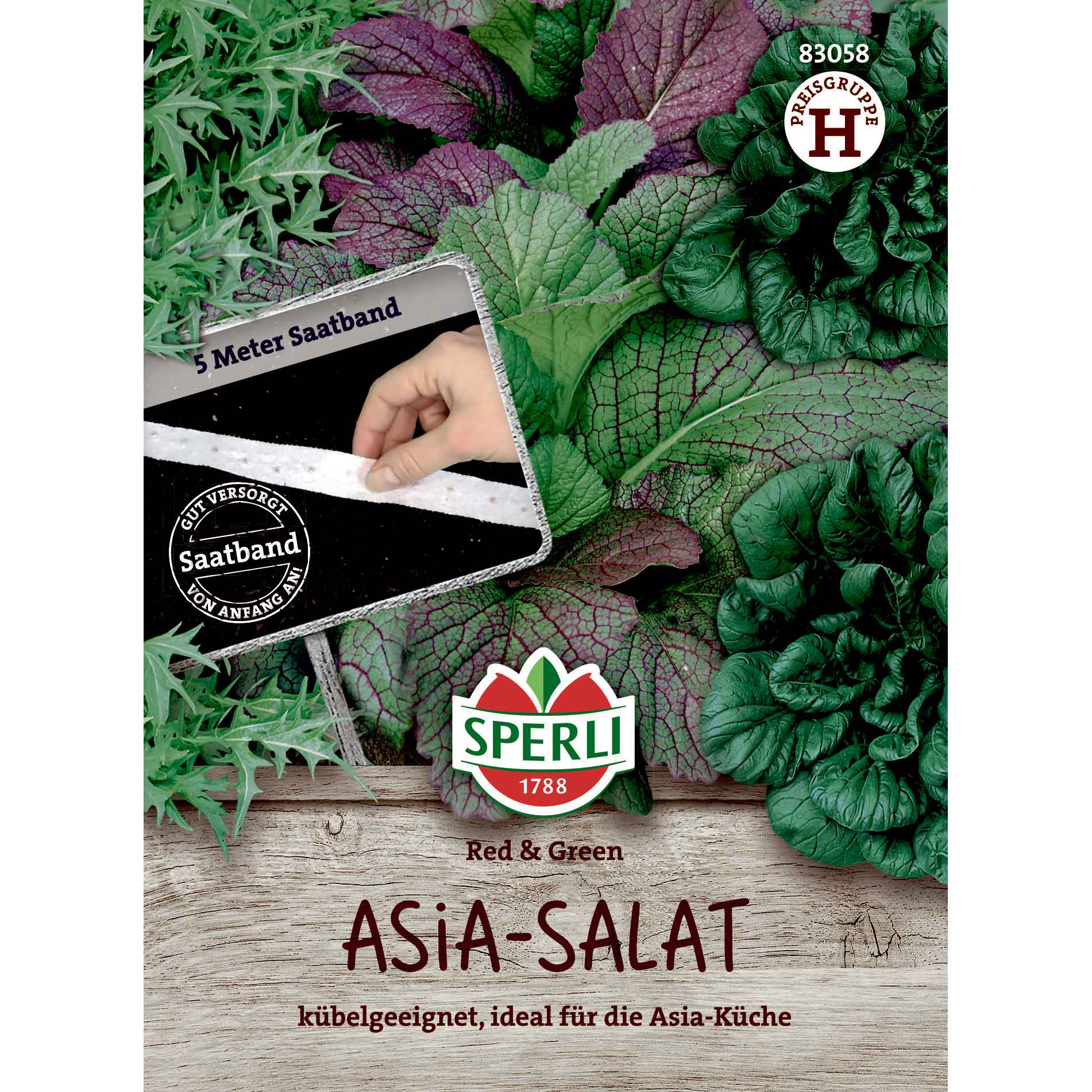 Lettuce Seeds - Red & Green Combination, Seed Tape