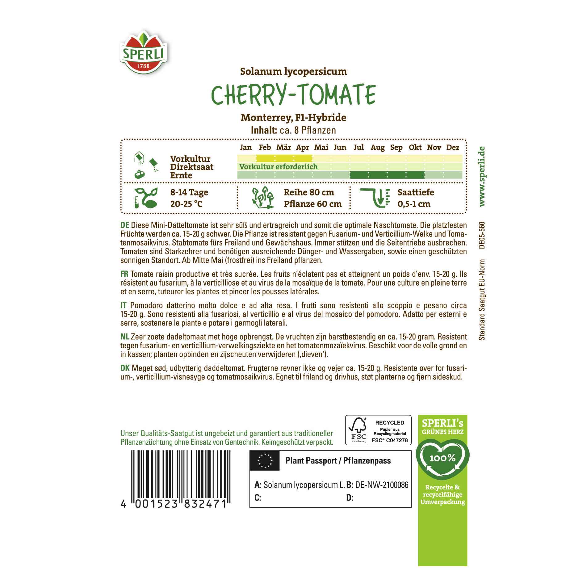 Körsbärstomat Monterrey, F1