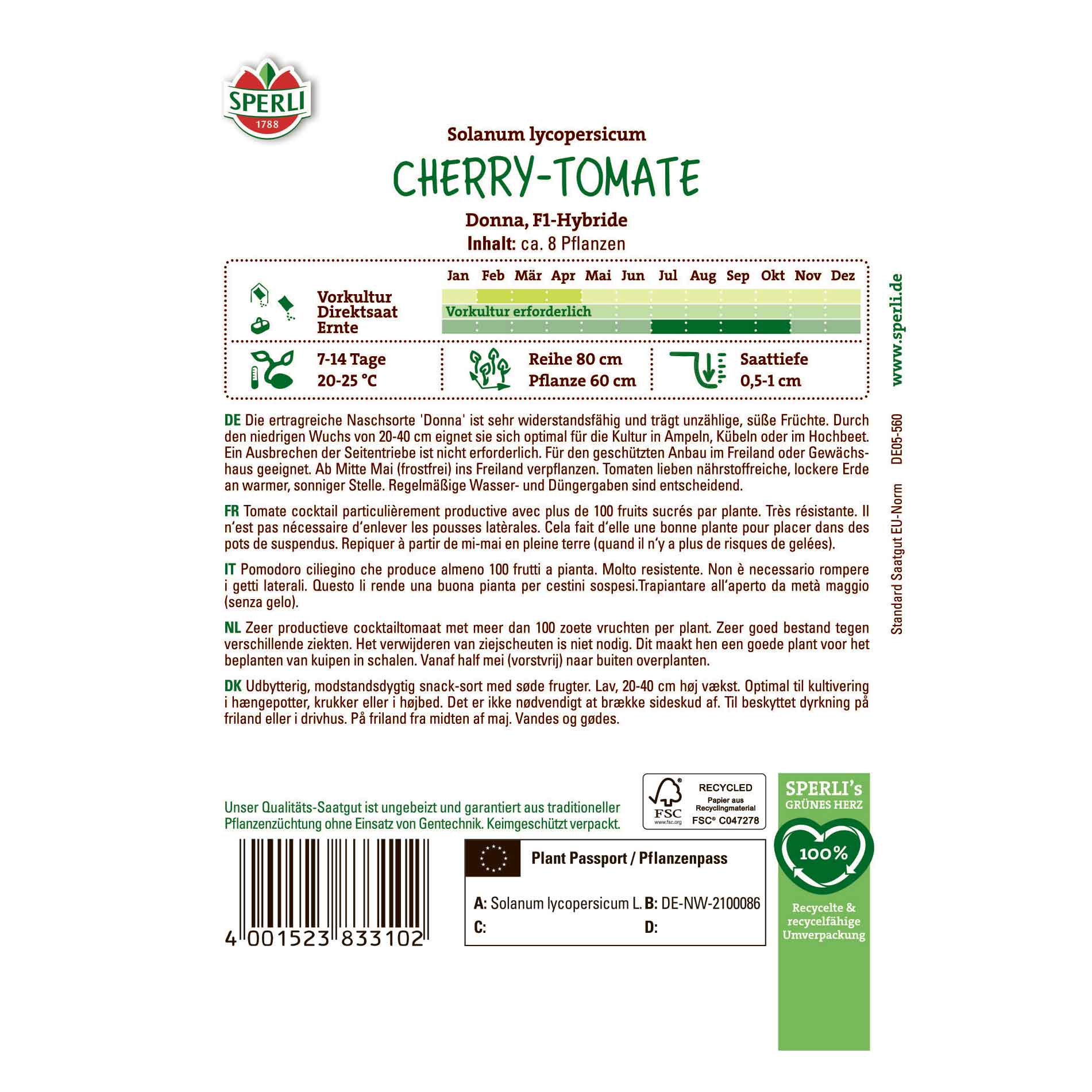 Tomato seeds Dona, F1