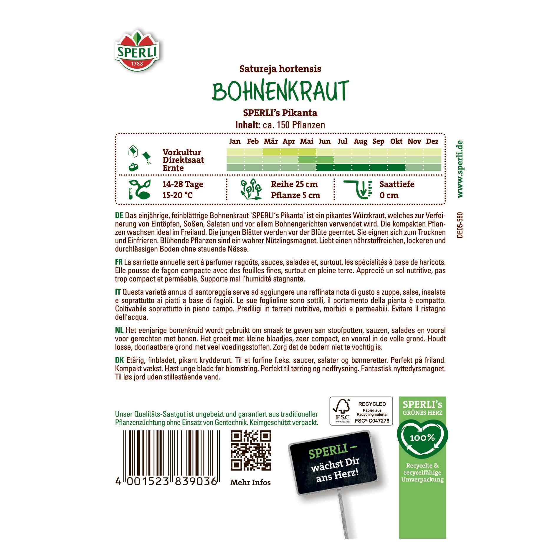 Bean seeds - SPERLI's Pikanta