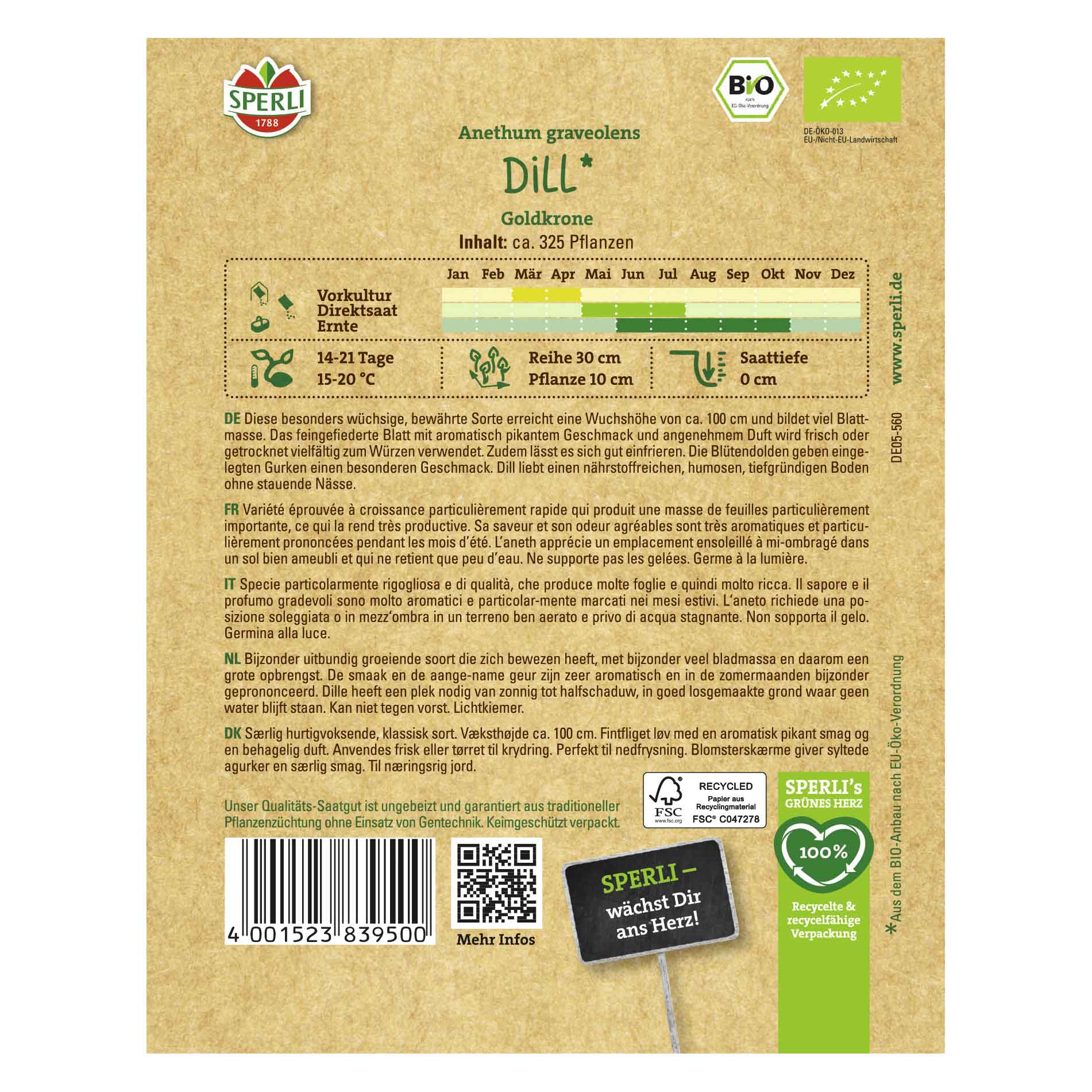 Dillfrön - Ekologiska - Sperli