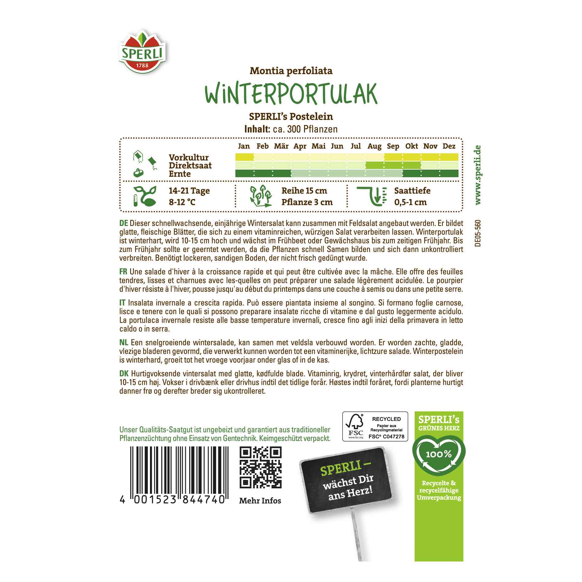 Winterportulak SPERLI's Postelein