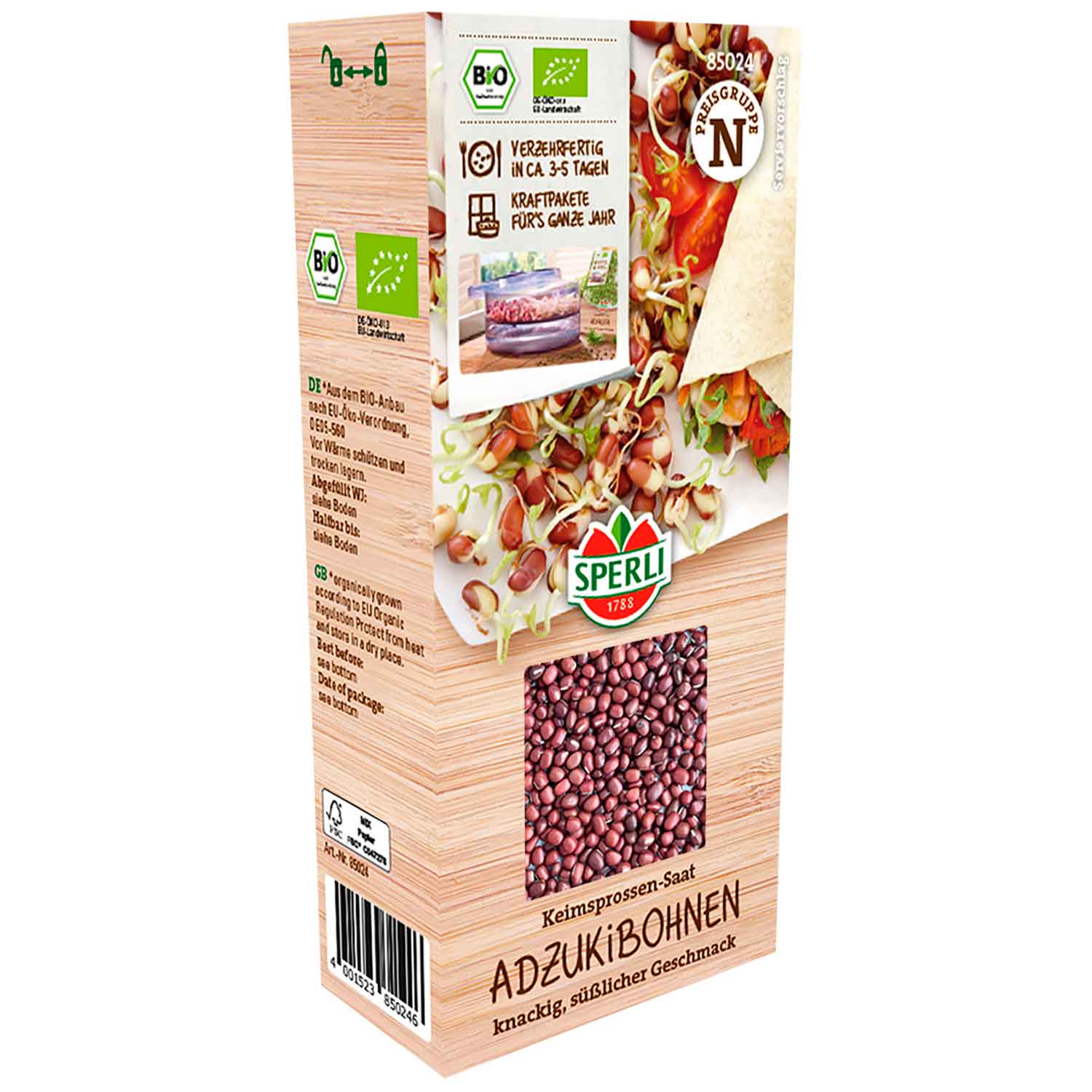 BIO Sprout Seeds Adzuki Bean