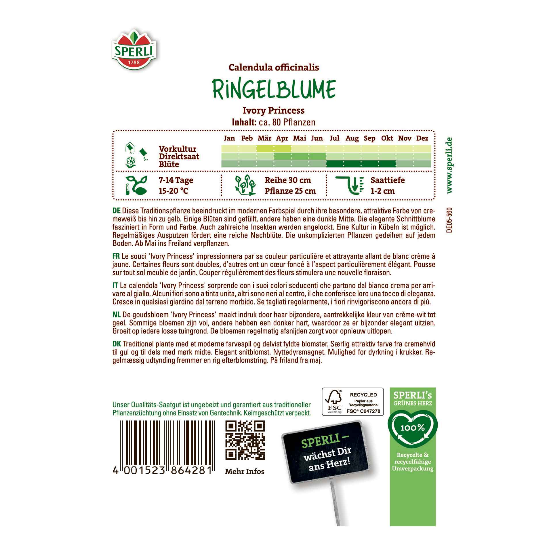 Marigold seeds - Ivory Princess