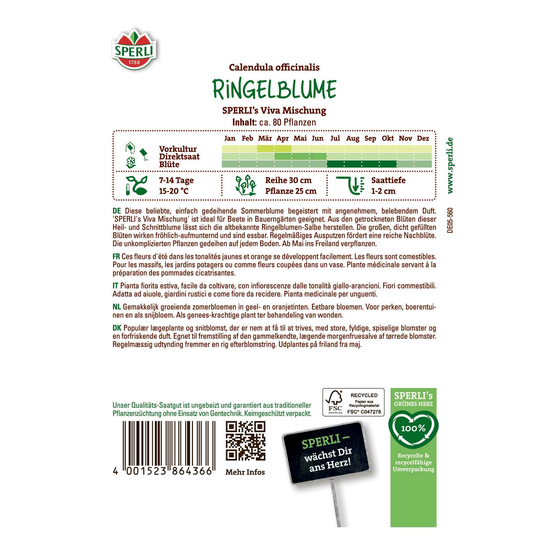 Marigold seeds - SPERI's Viva Mischung