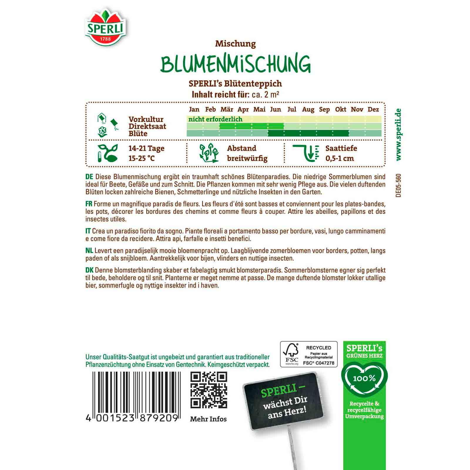 Blumenmischung SPERLI's Blütenteppich