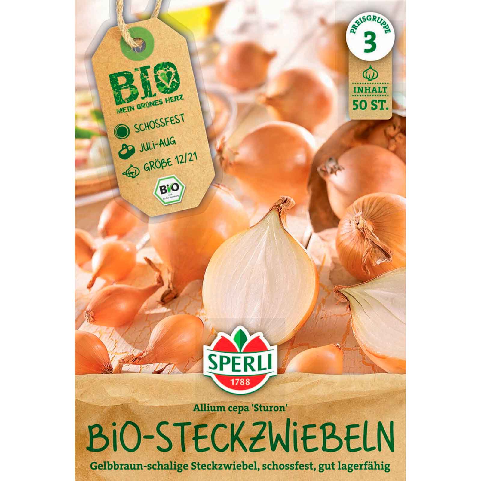 Gelbe BIO-Steckzwiebel Sturon