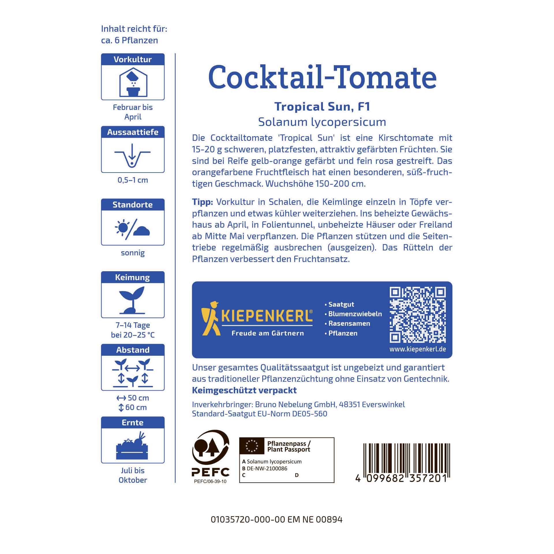 Cocktail tomato Tropical Sun, F1