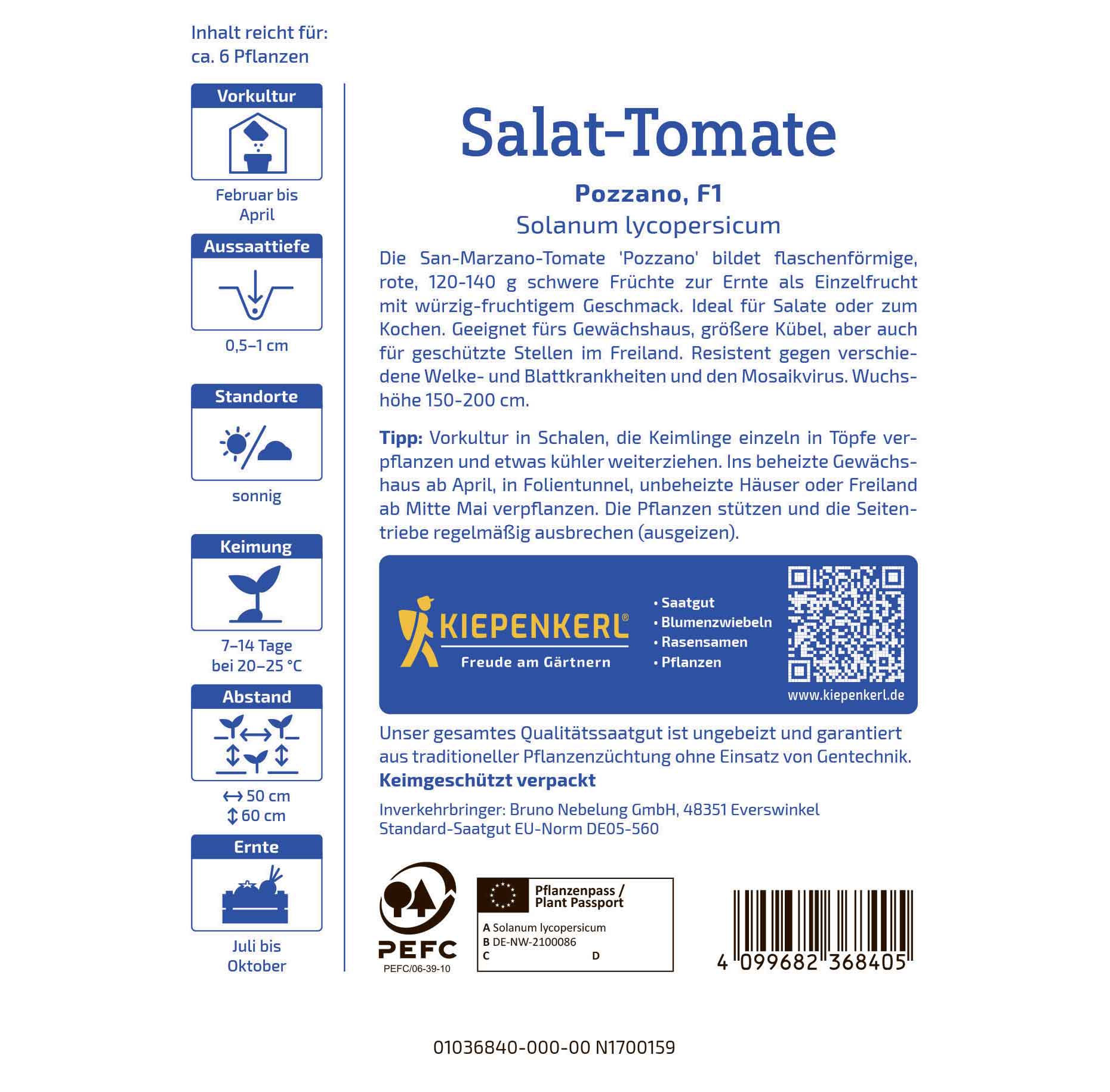 Tomato seeds Pozzano, F1