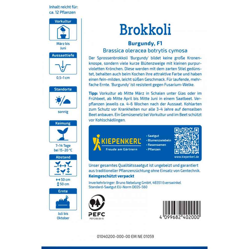 Broccoli Burgundy, F1