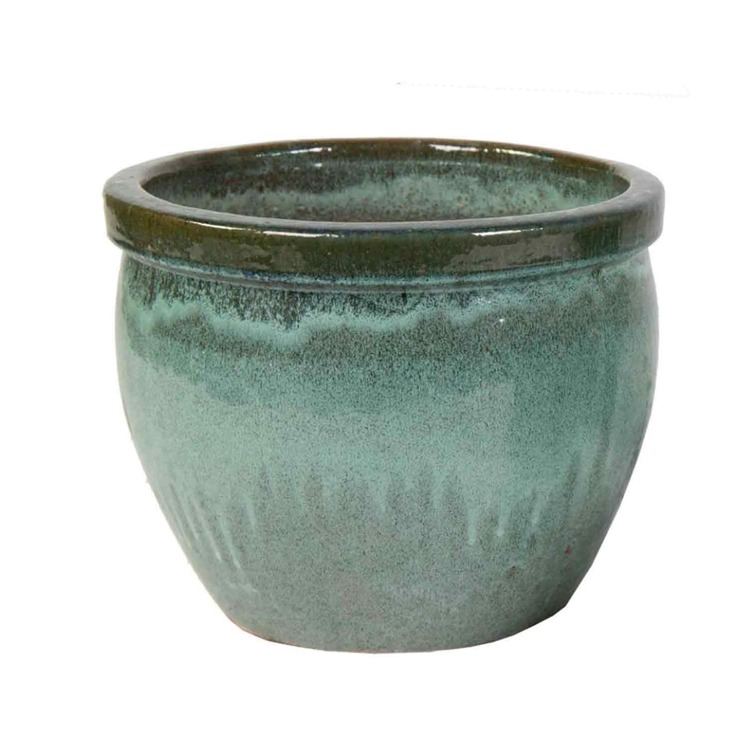 Glazed Delta Rim Moss Green D21H16