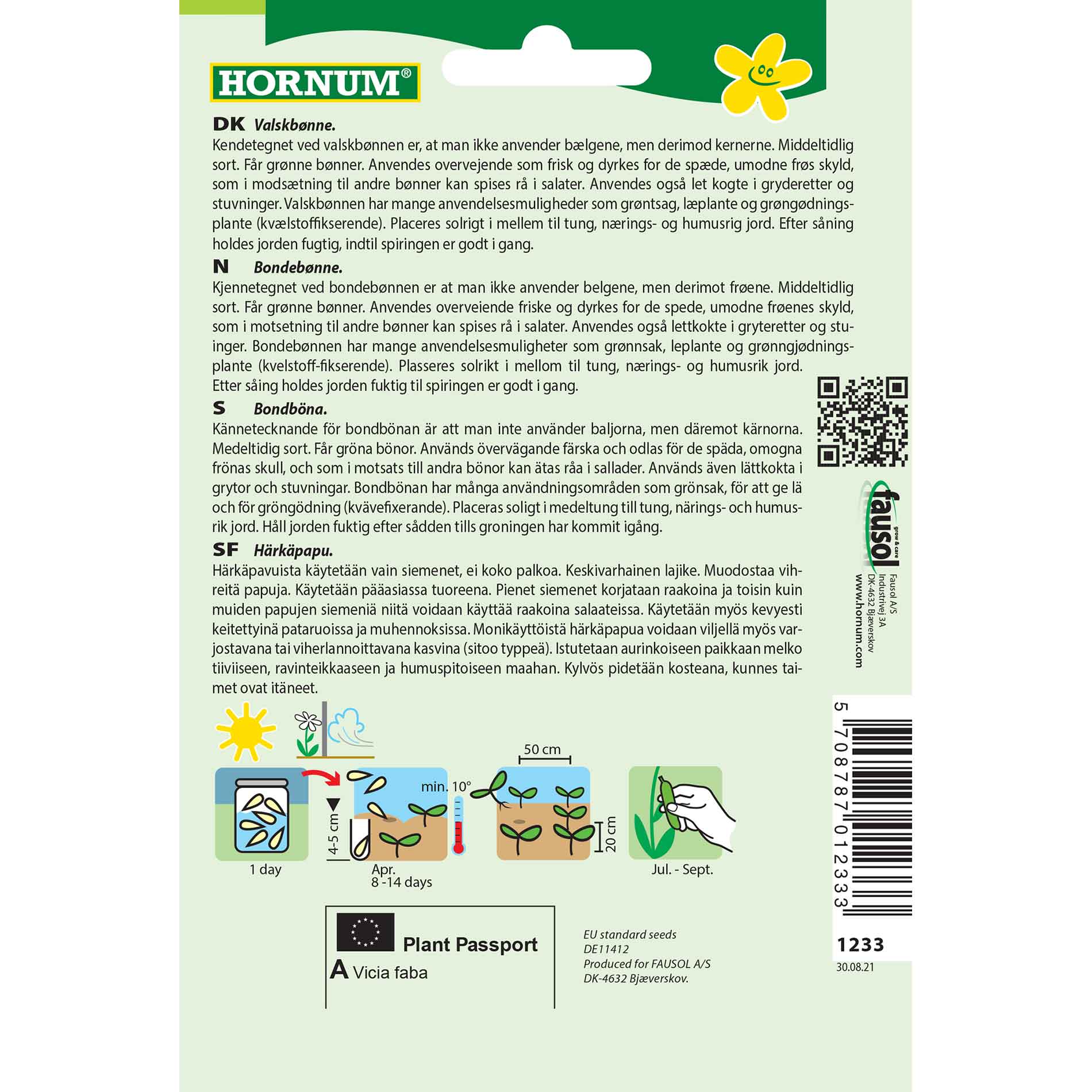 Hästböna - Valskböna - Hangdown Grünkernig