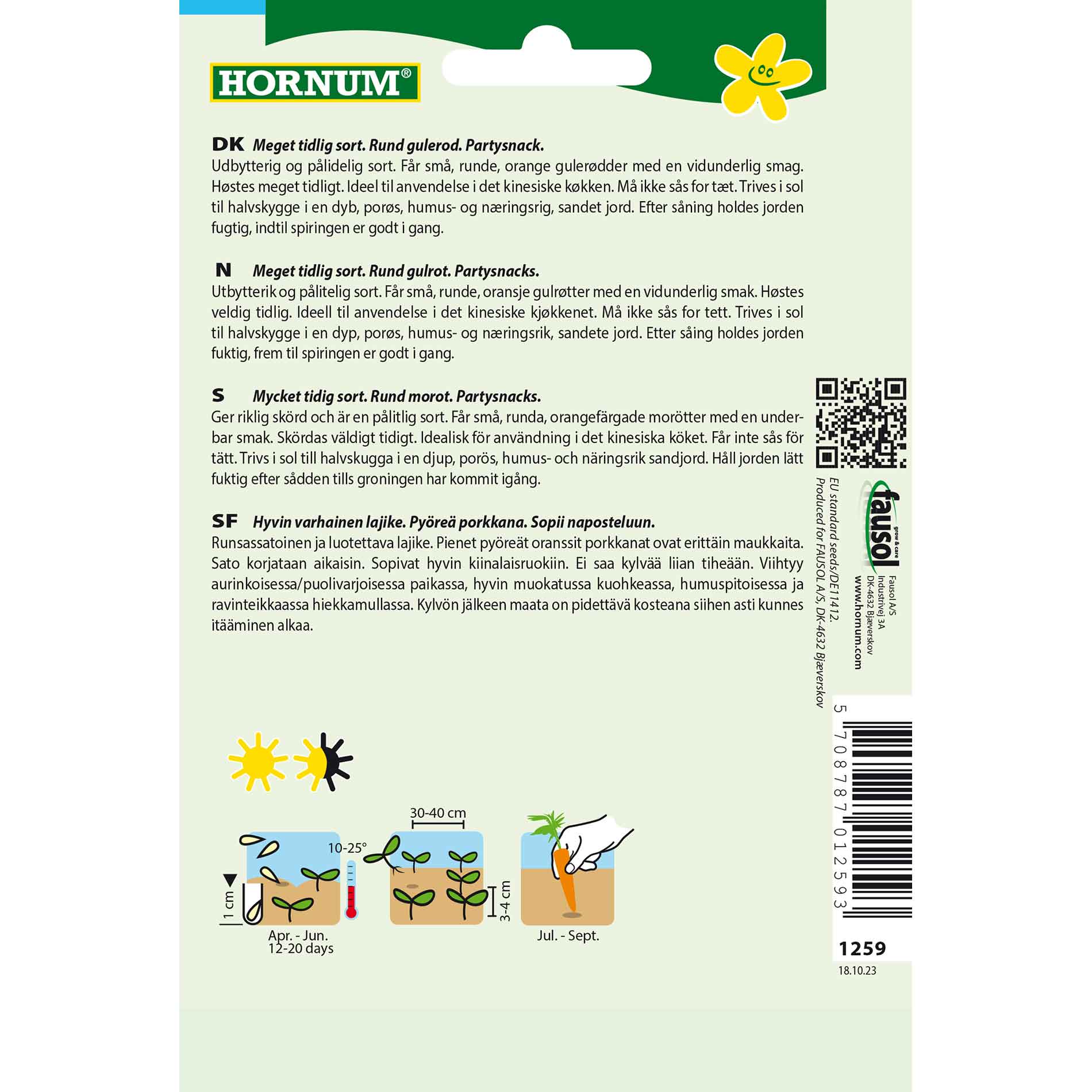 Carrot seeds - Summer carrot - 'Pariser Markt 5'