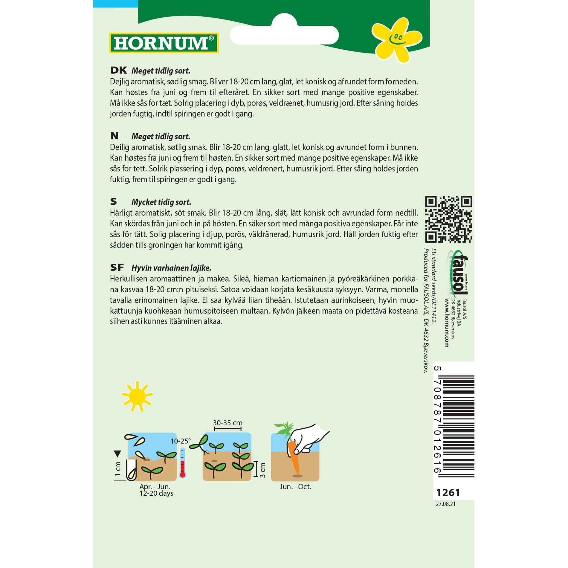 Morotsfrön - Sommarmorot - Laguna F1 Hybrid