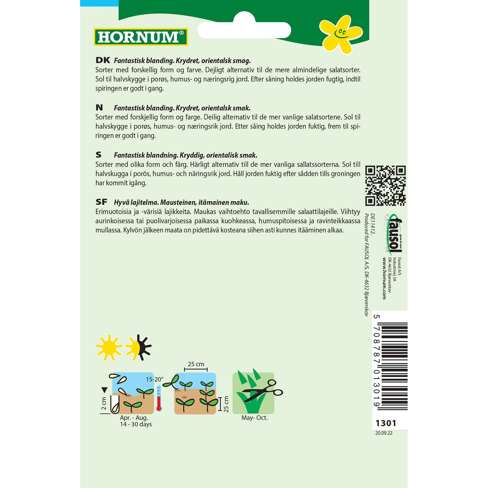 Salladsfrön - Plocka - blanda, Asien