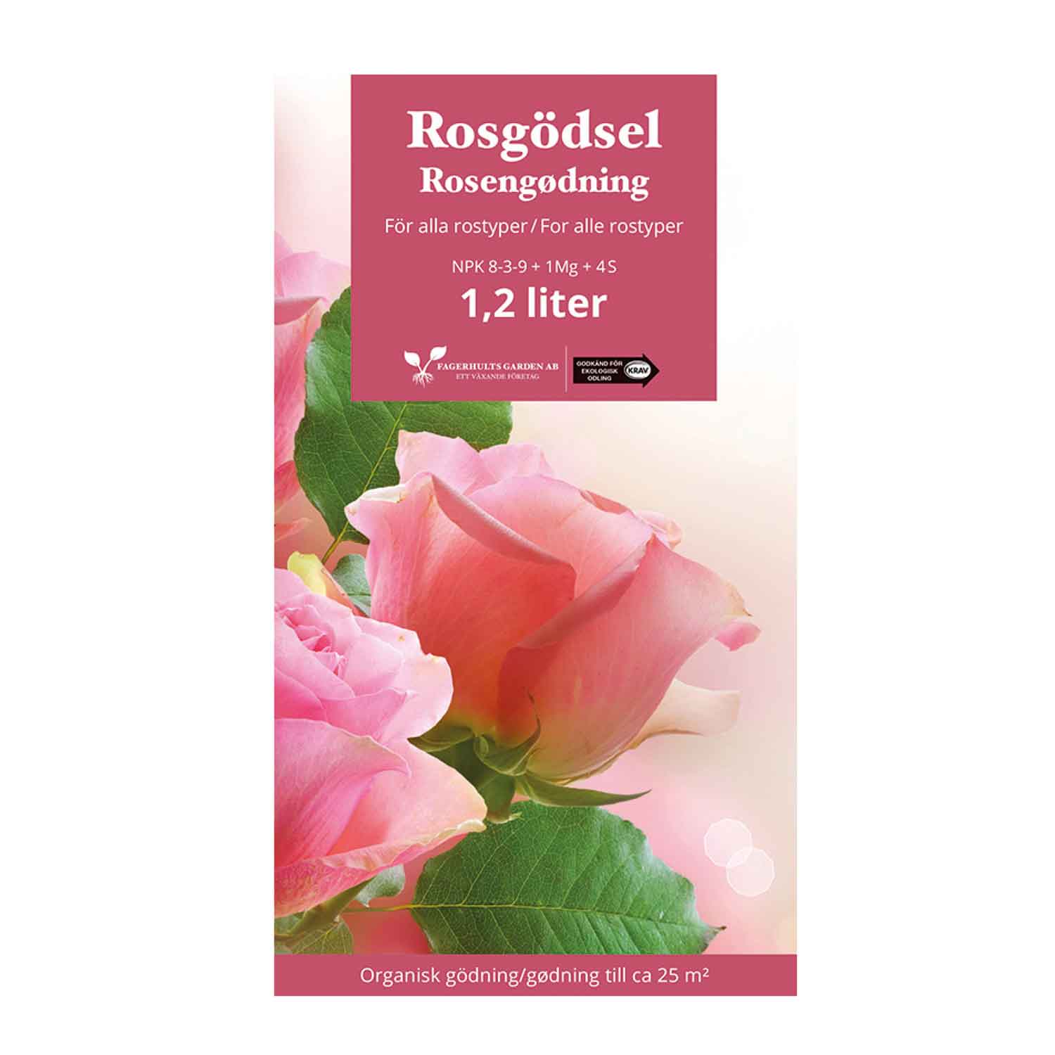 Rosengødning NPK 8-3-9 1,2L KRAV
