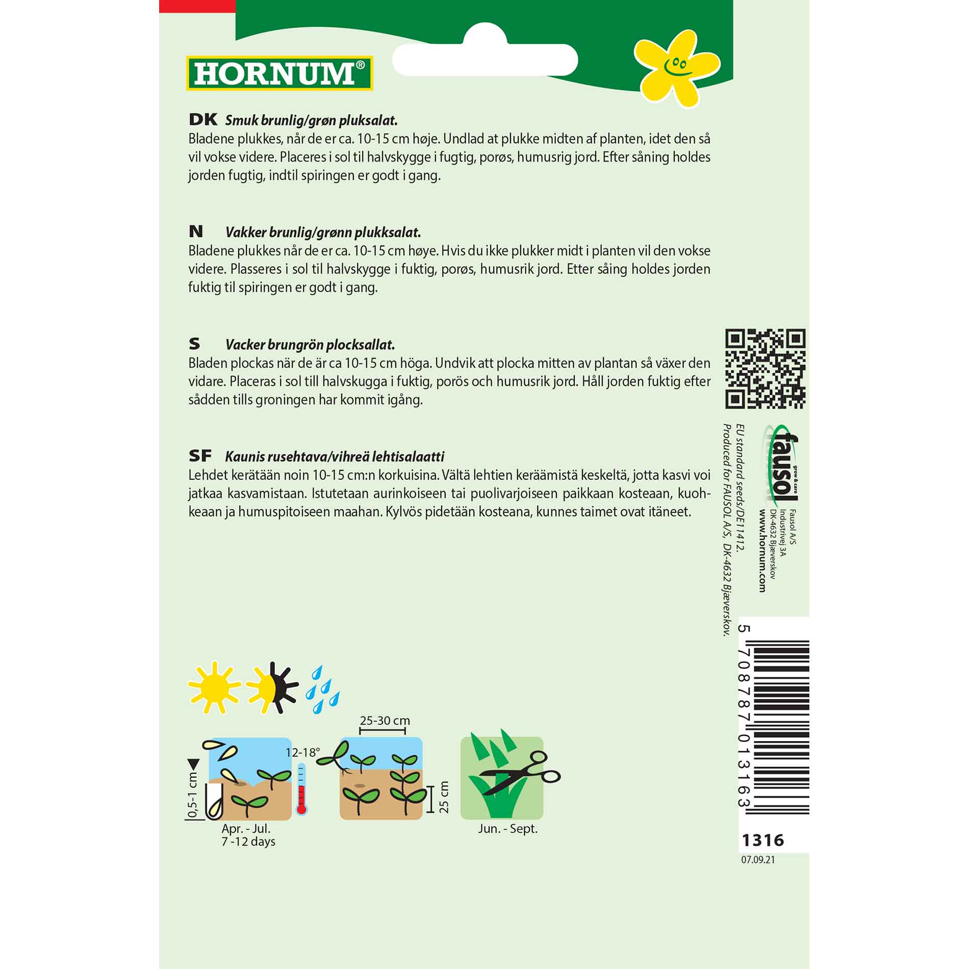 Salladsfrön - Plocka - amerikansk brun