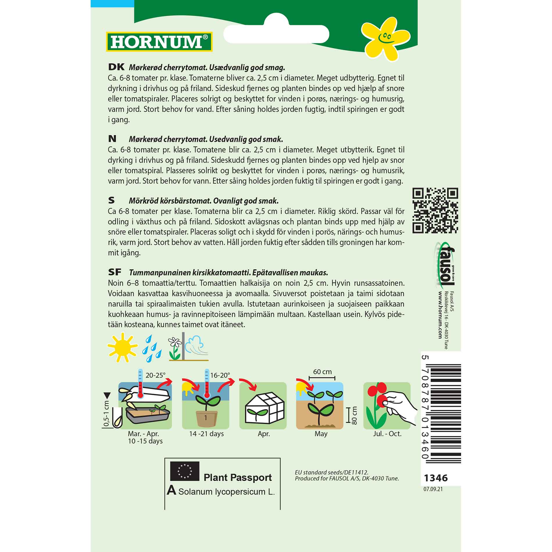 Tomato seeds - Cherry tomato - Black Cherry tomato (Chocolate)