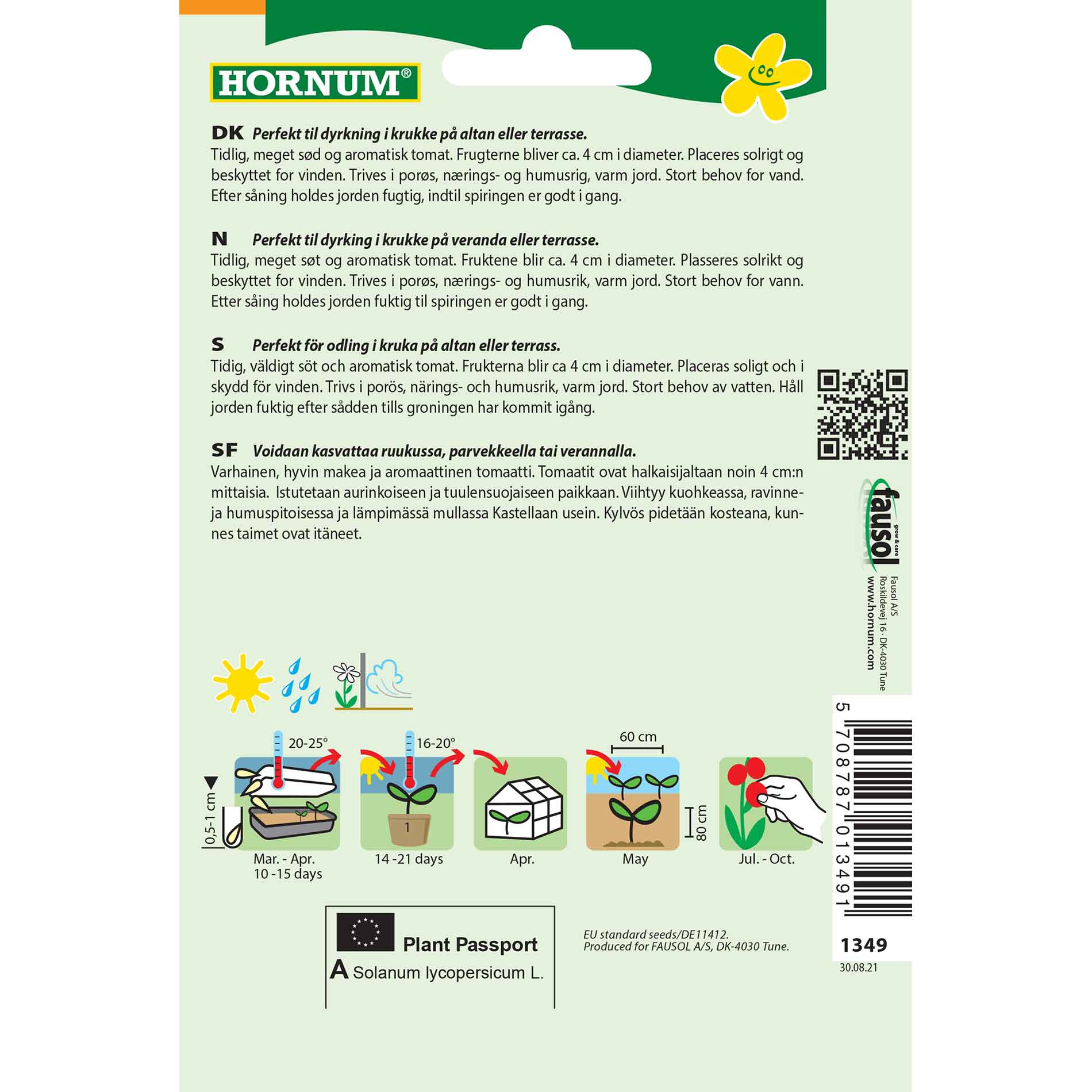 Tomatfrön - Kruka - Totem F1