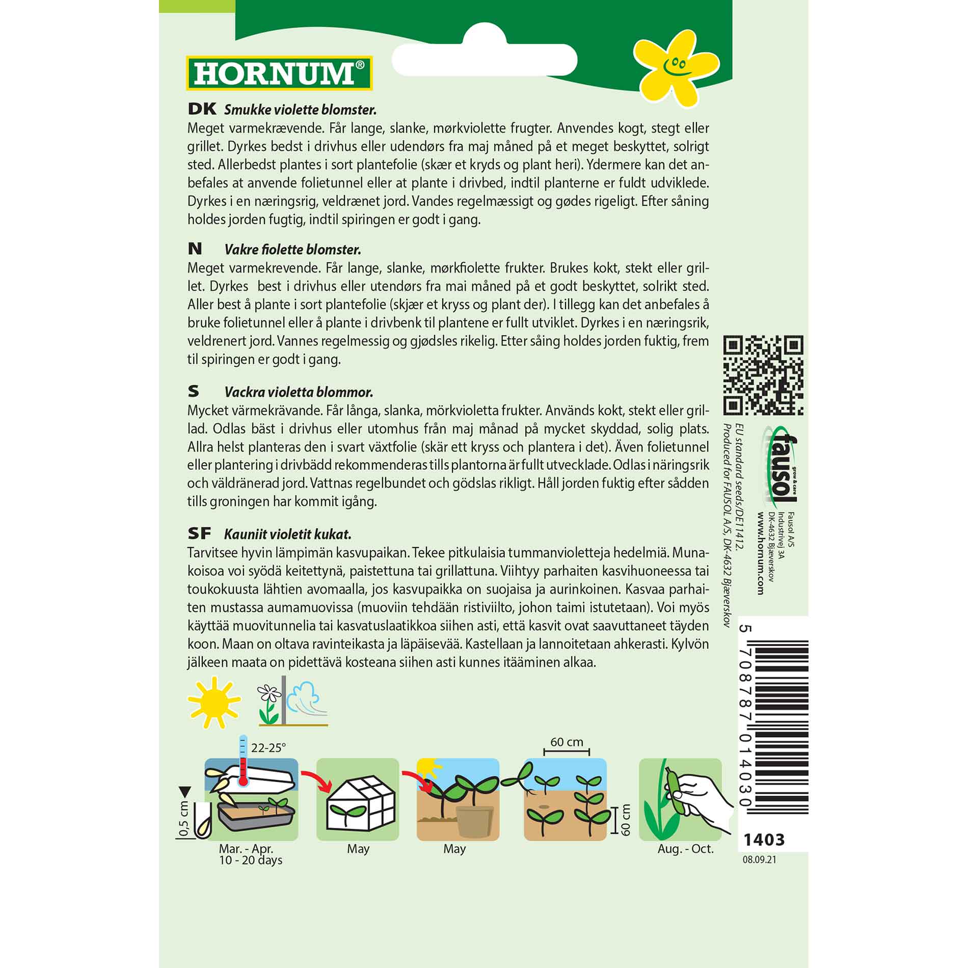 Auberginefrön - Violetta lunga 3