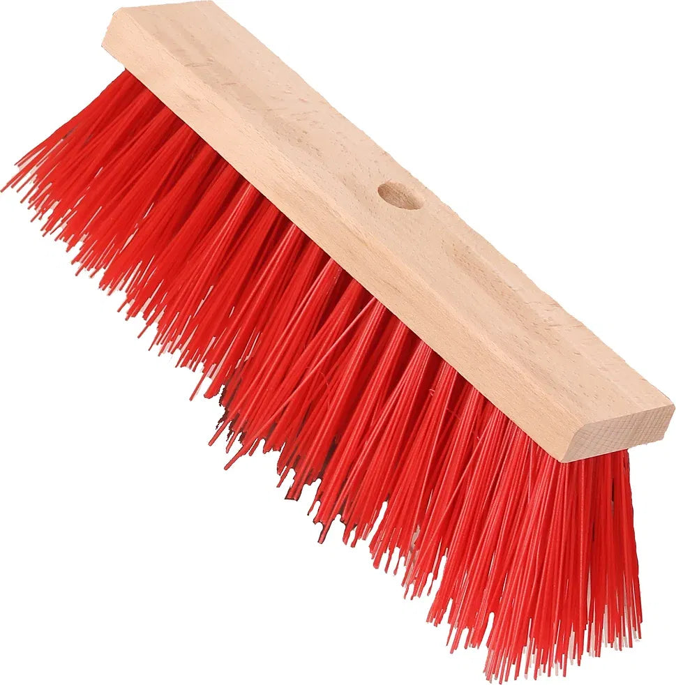 Galax kvast 35 cm (17 rader) röda nylonborst m/skaft