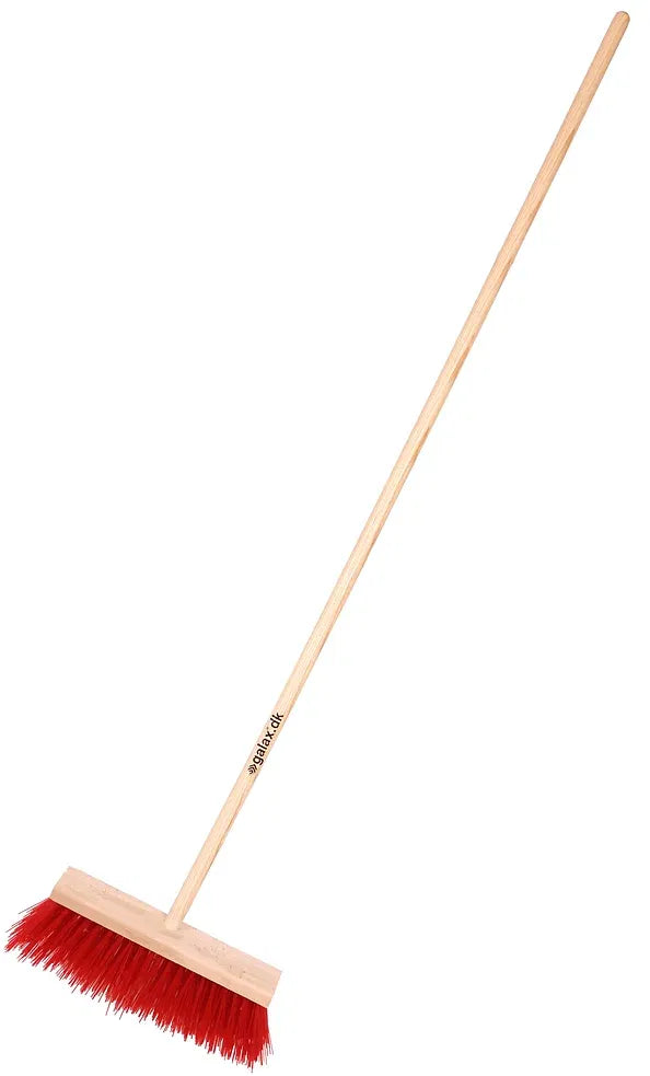 Galax kvast 35 cm. (17-rad) rött nylonhår m/skaft