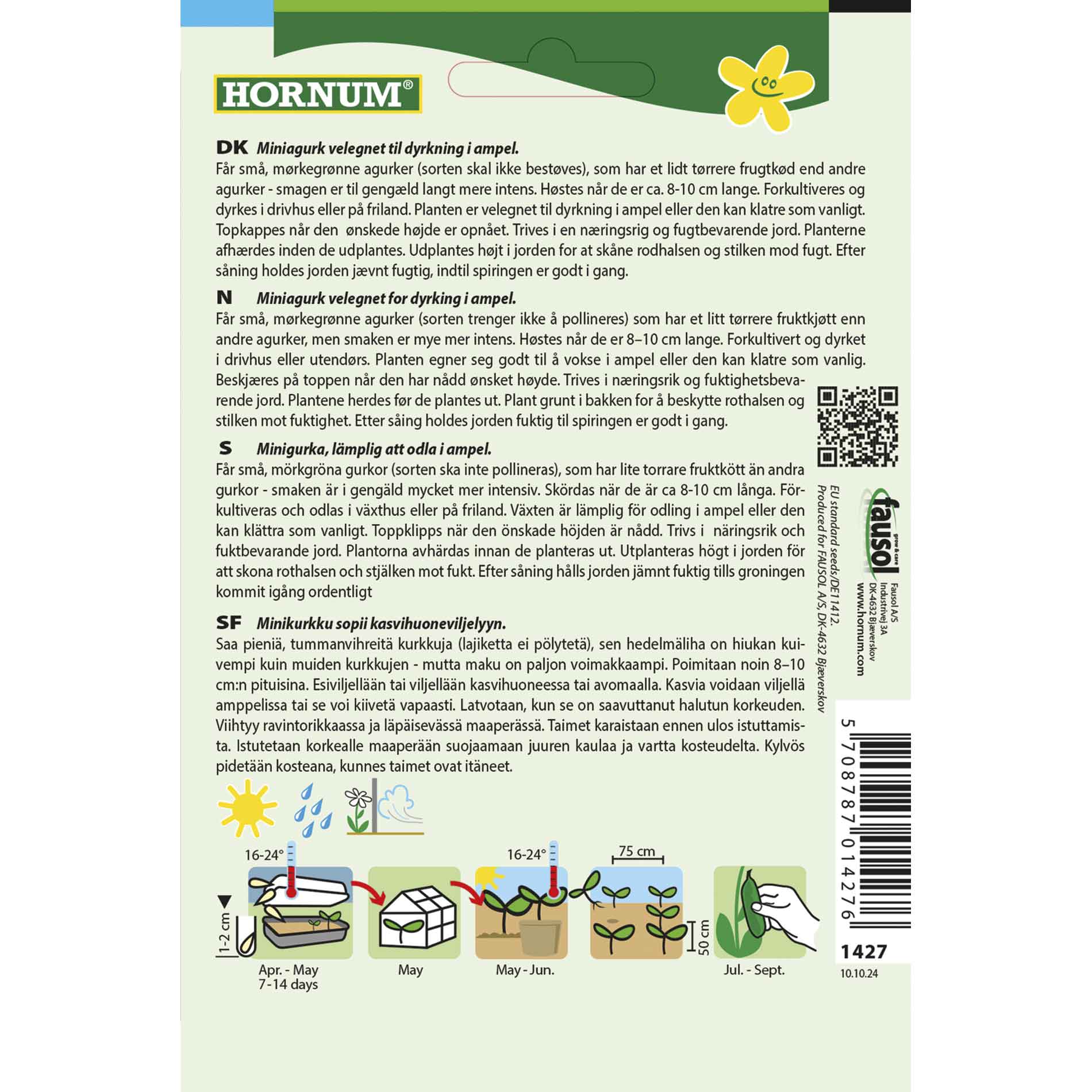 Gurka, sallad, Ampel-Hopeline F1