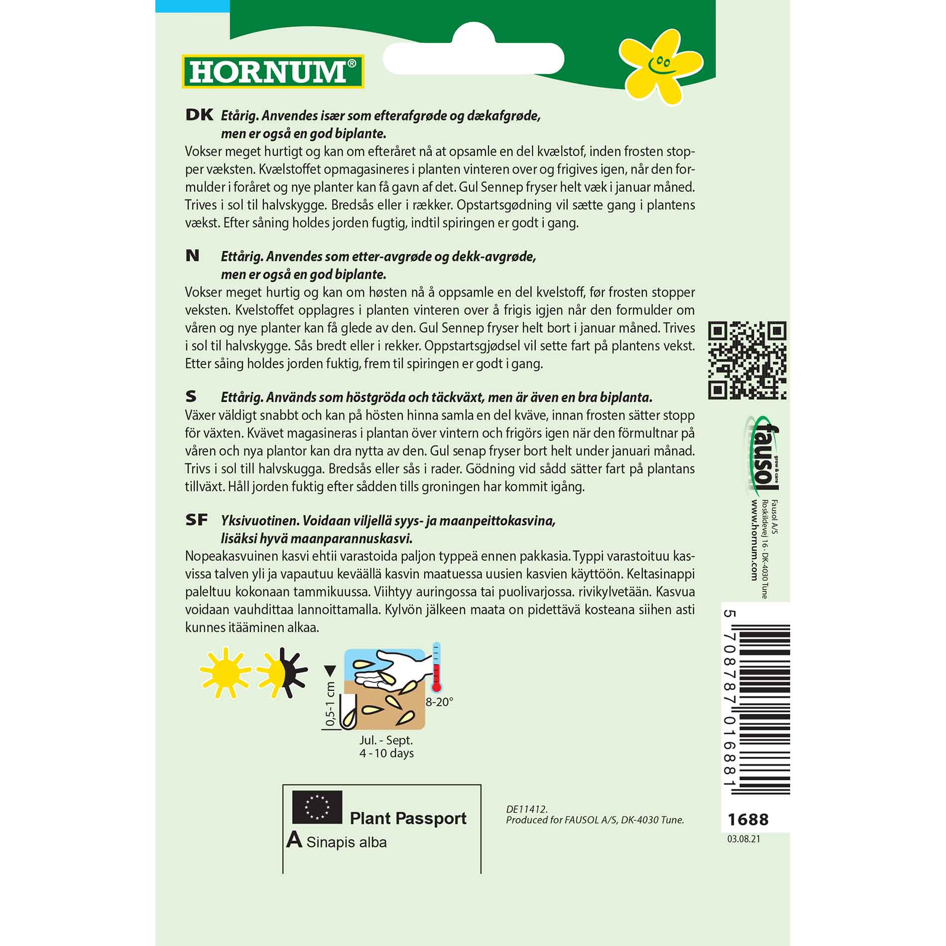 Gröngödselfrön - Gul senap