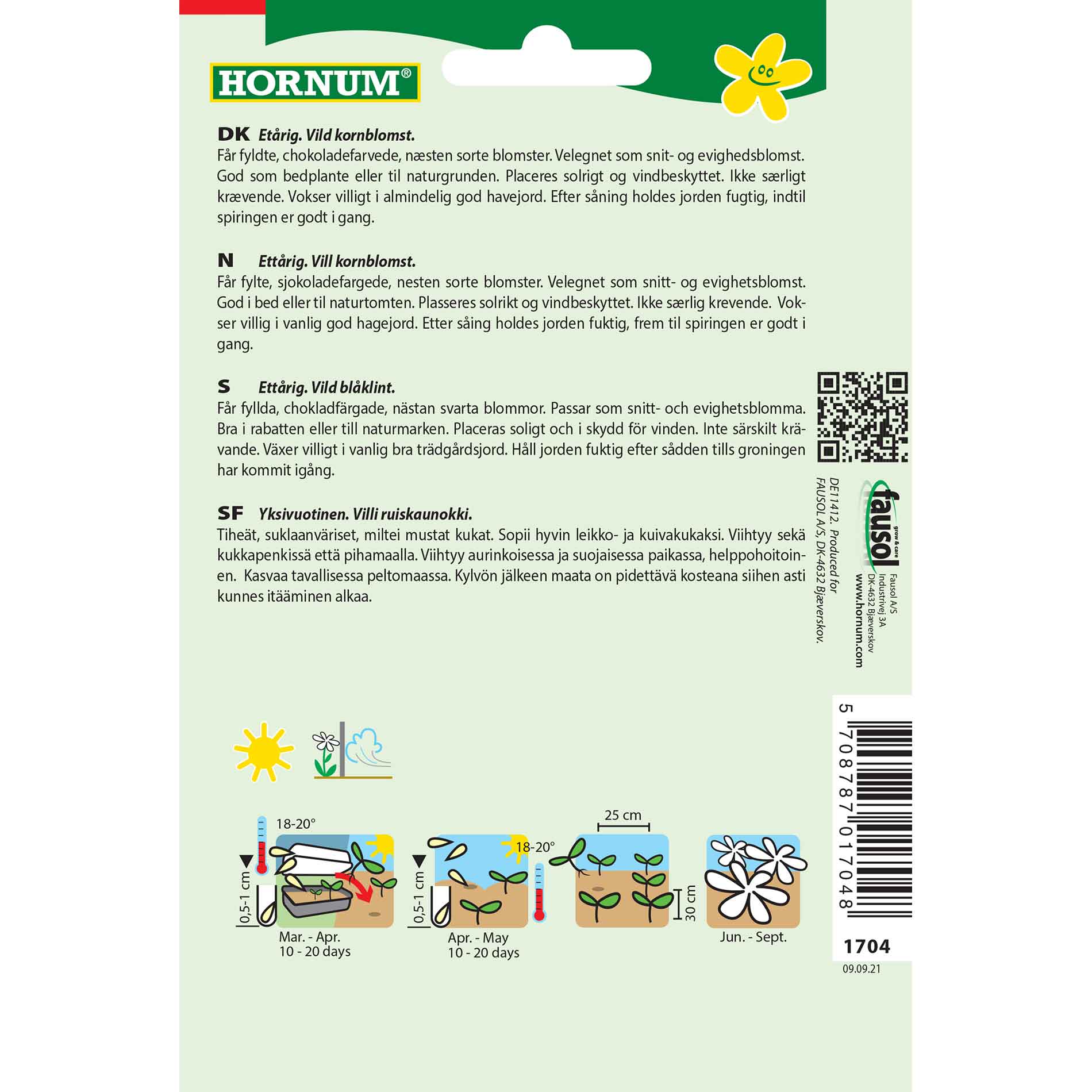 Cornflower seeds - Dark Beauty