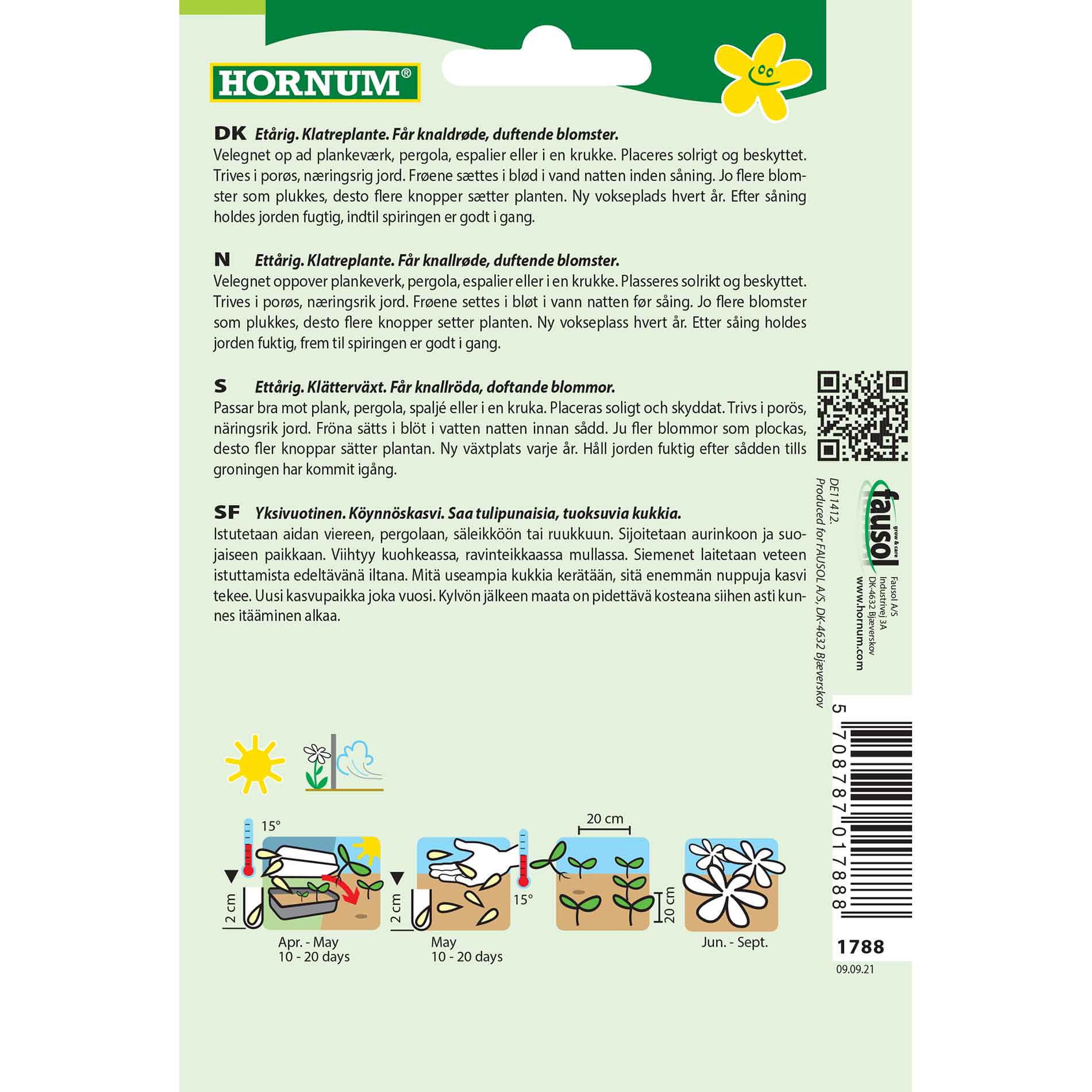 Ärtblommafrön - Scarlet