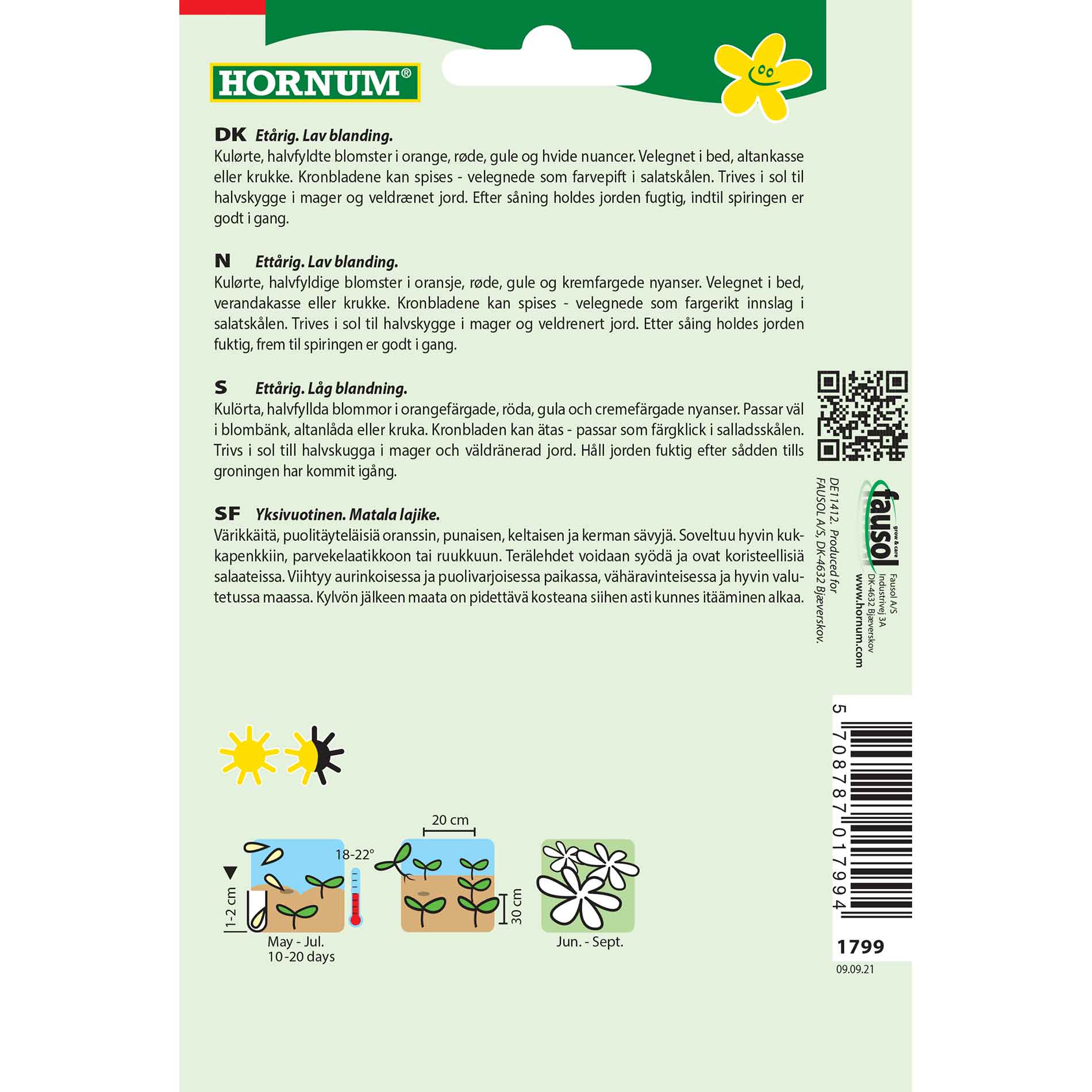 Blomkrassefrön - mix - Juvel