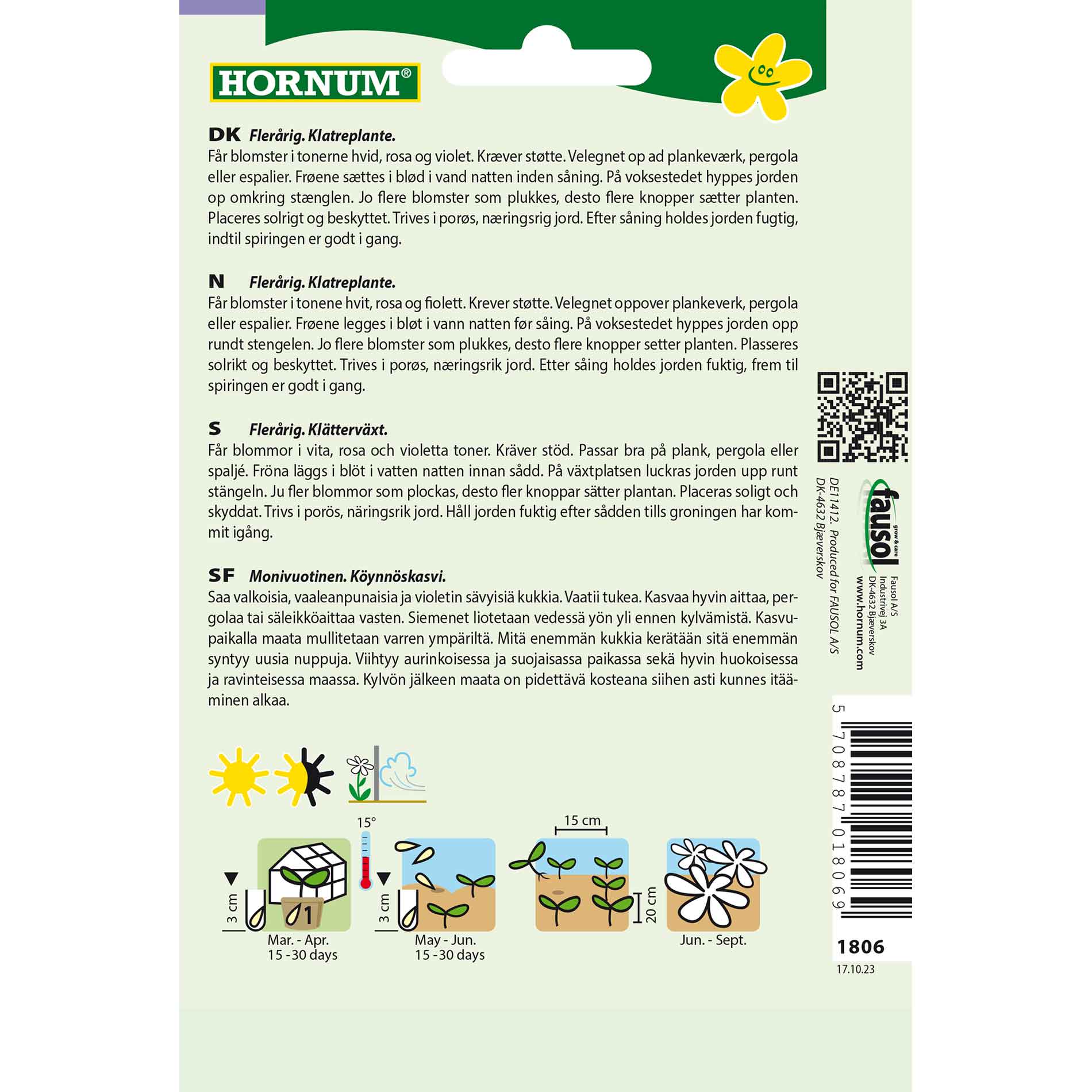 Pea flower seeds - mix Infinity