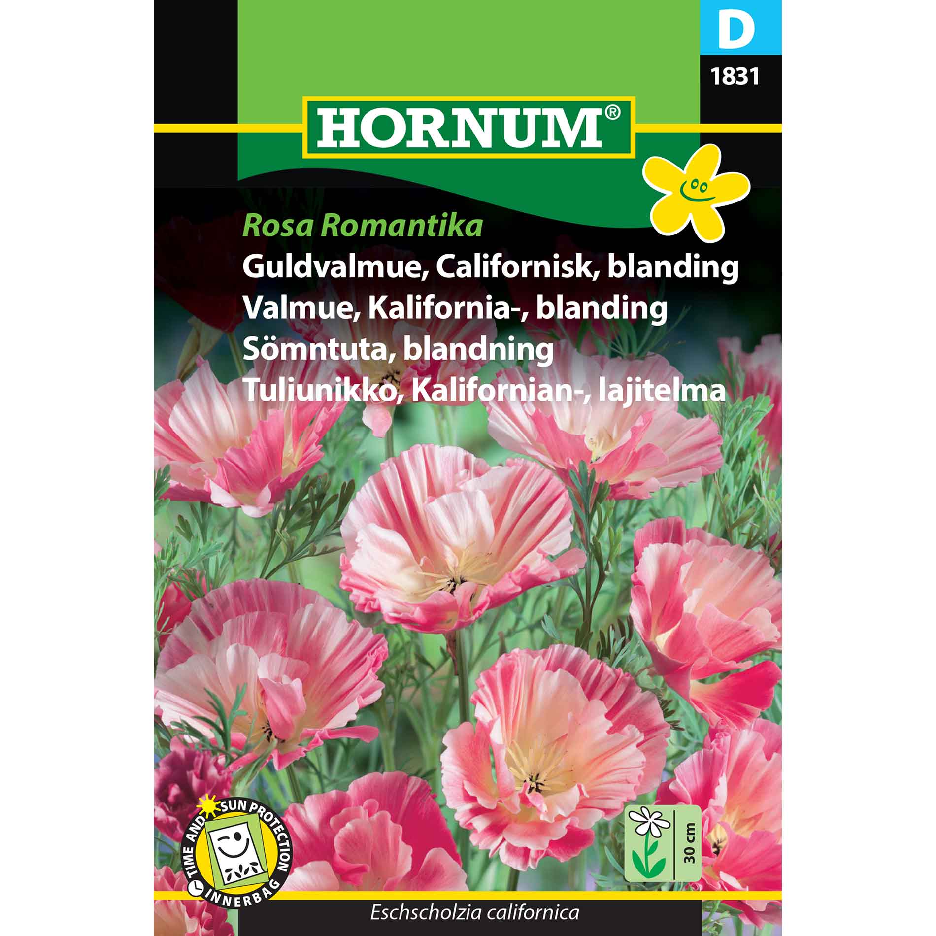 Gyllene vallmofrön - Californian Mix Rosa Röd