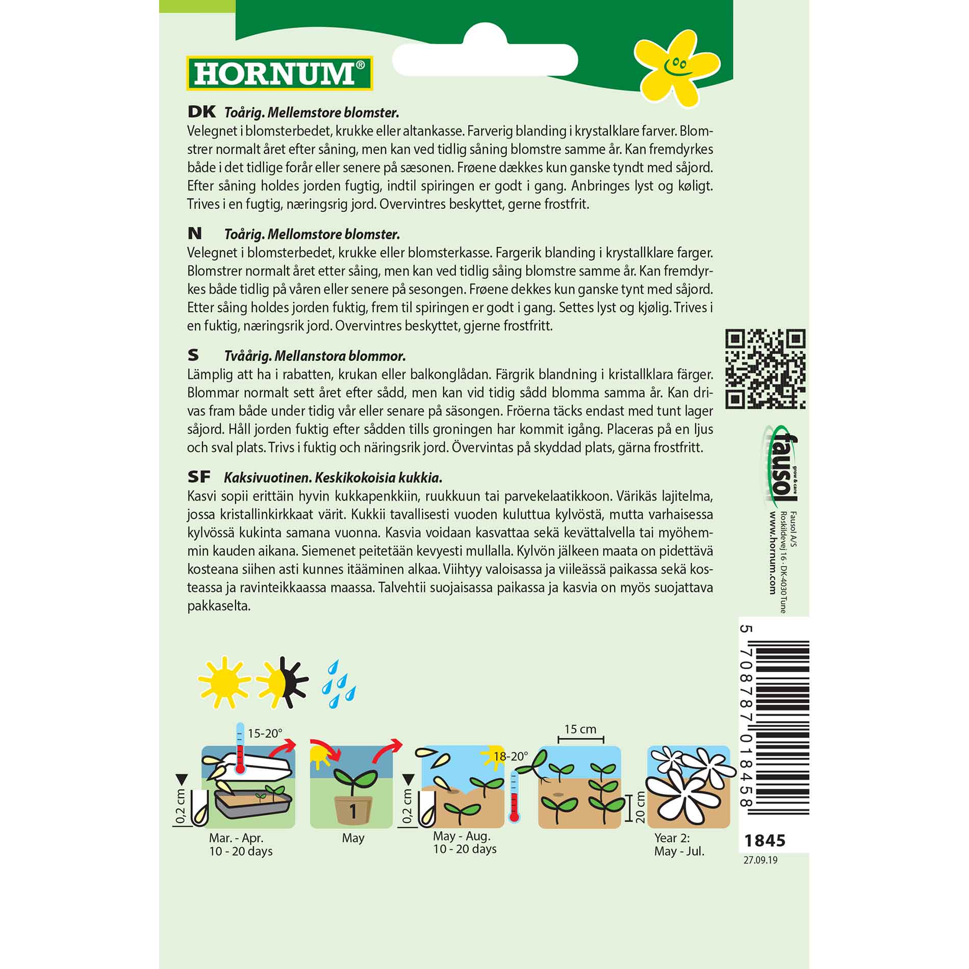 Pansy seeds - mix Crystal Clear