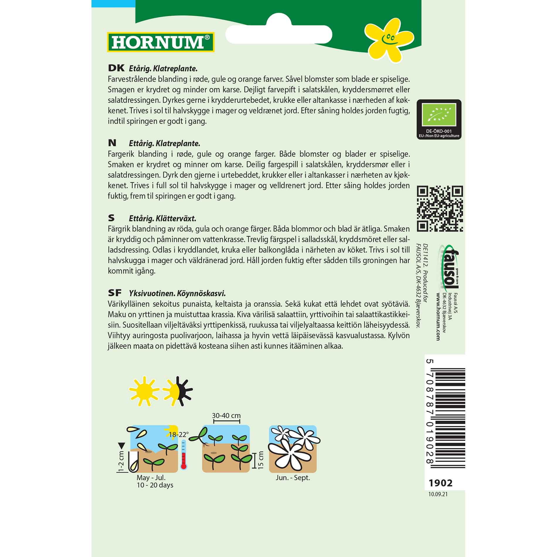 Flower cress seeds - mix - Organic