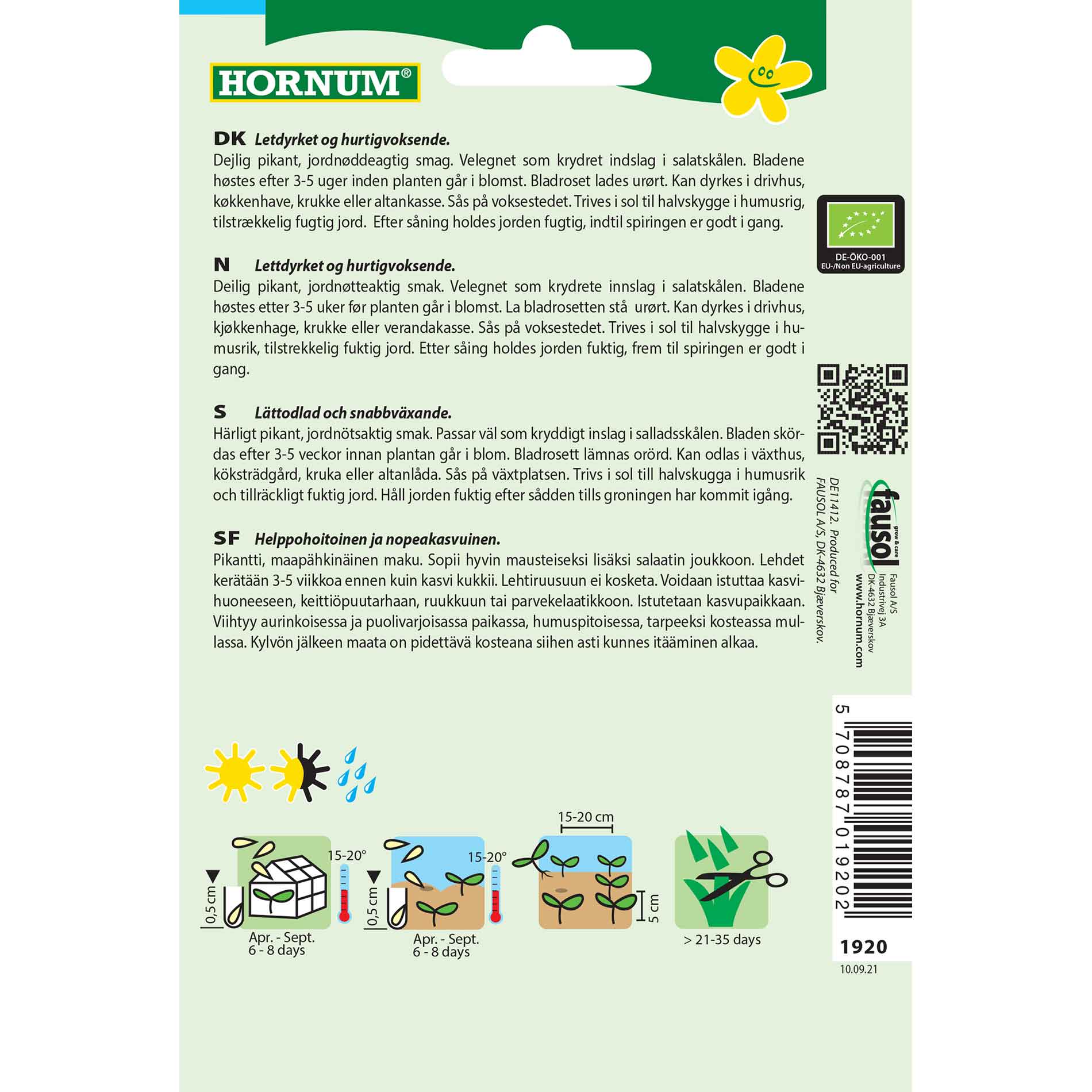 Sallad senapsfrön - Rucula - Ekologisk