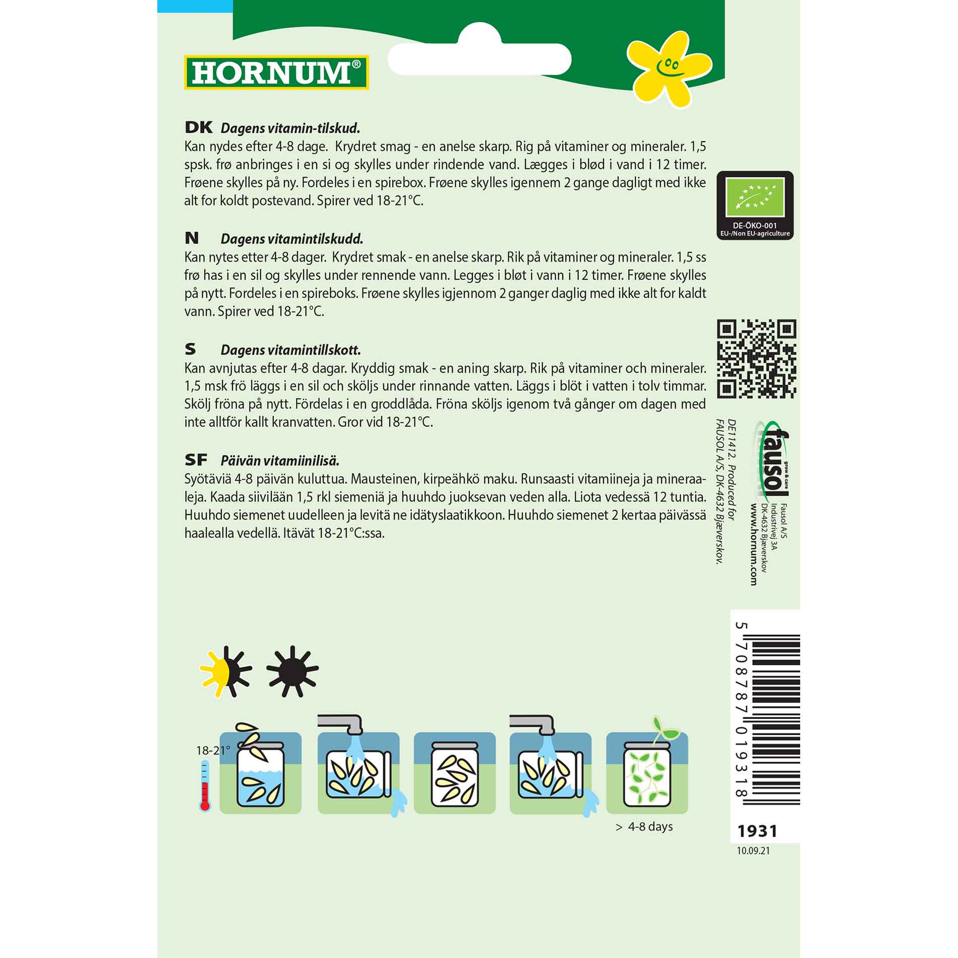 ORGANIC, Sprouts, Arugula-(D)