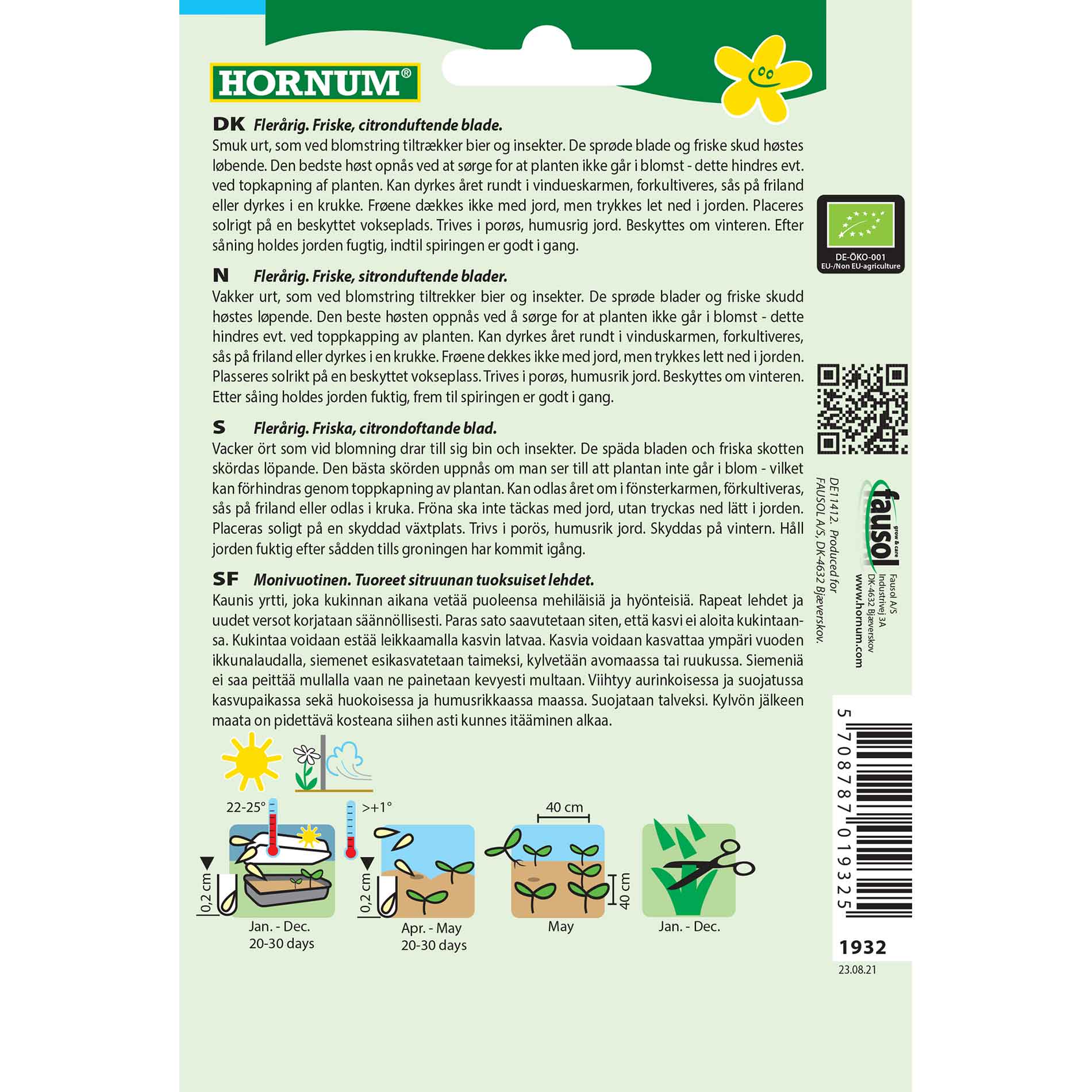 EKOLOGISK, citronmeliss (D)