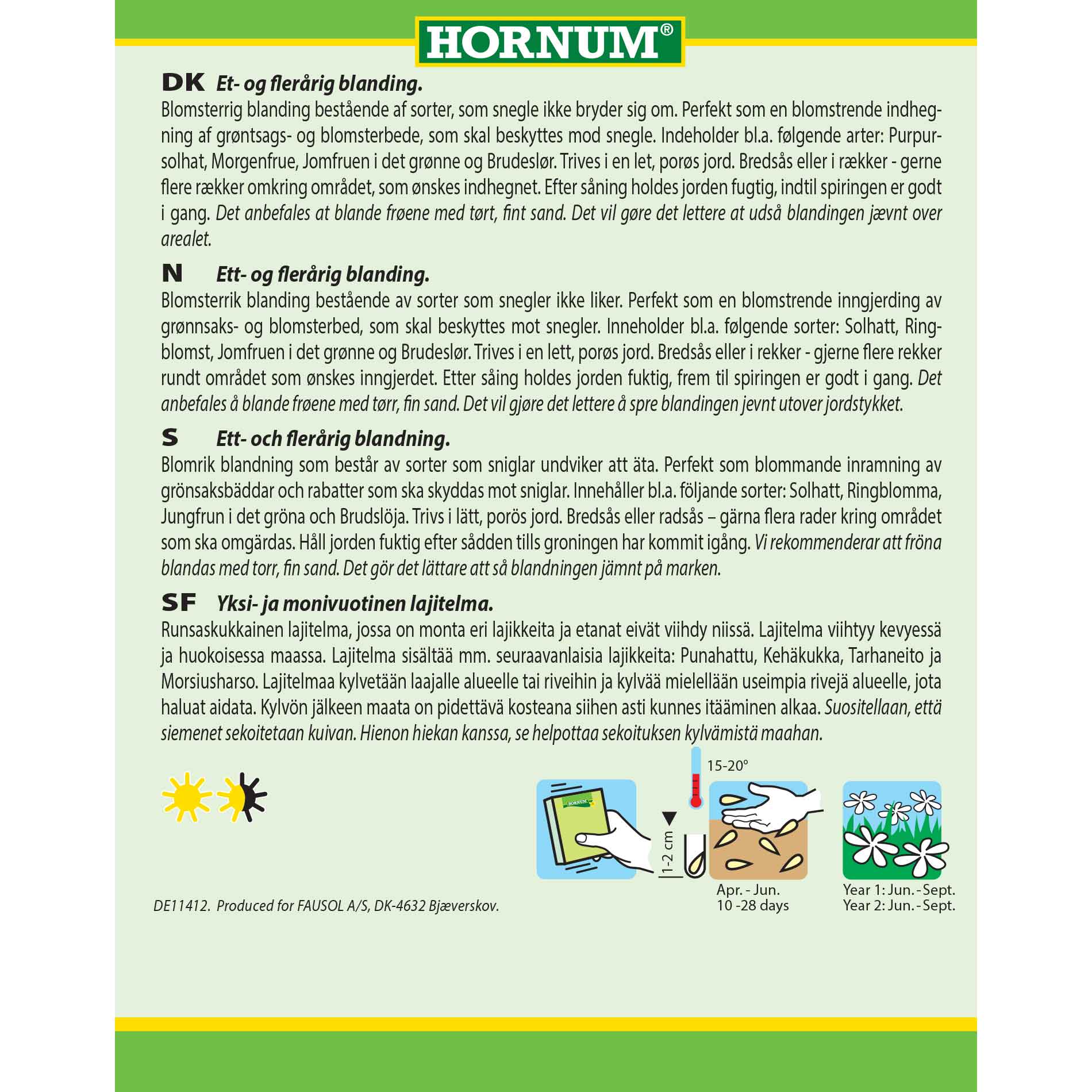 Blandning, snigelfri - 100 kvm.