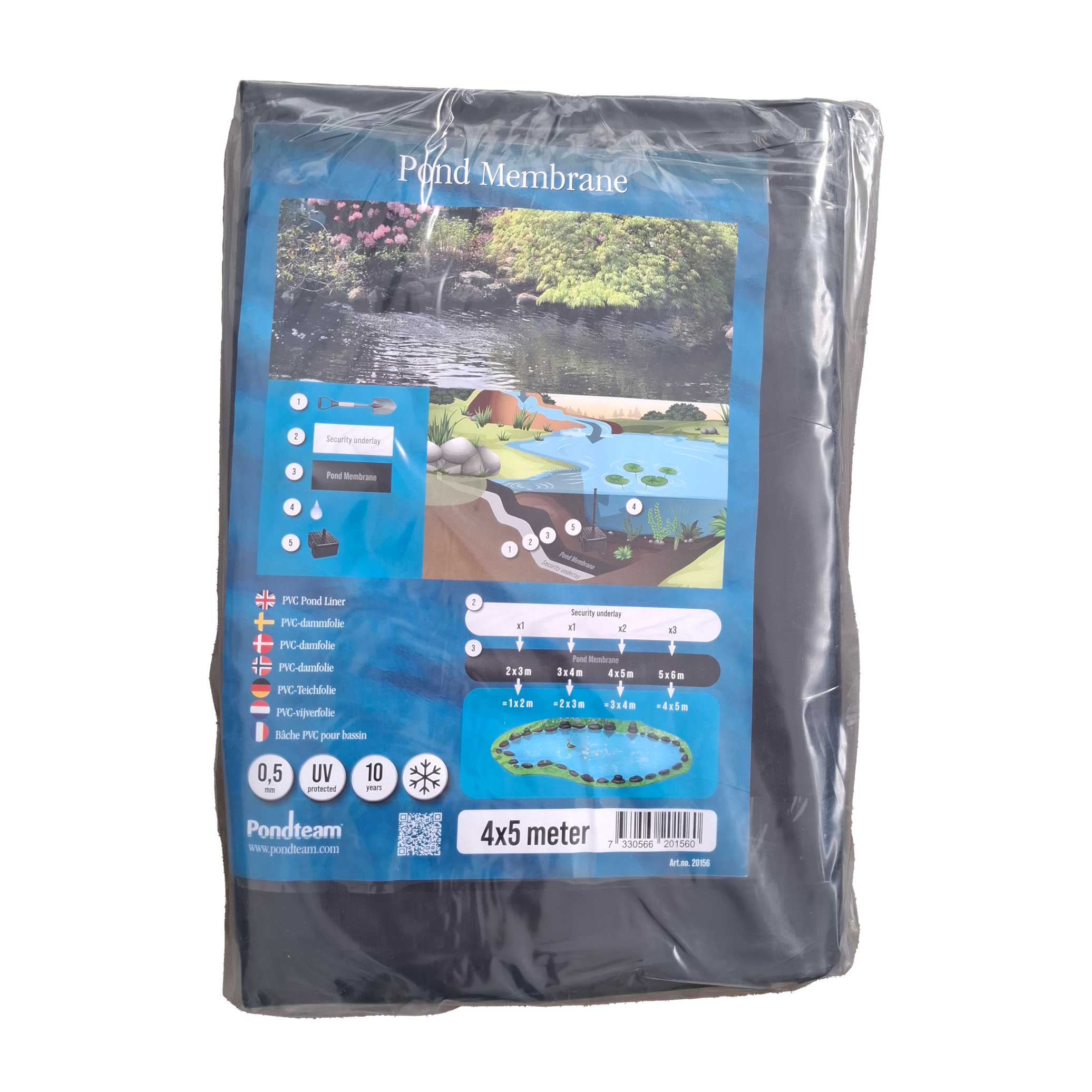 Bassinfolie 3 x 4 m. PVC 0,5 mm.