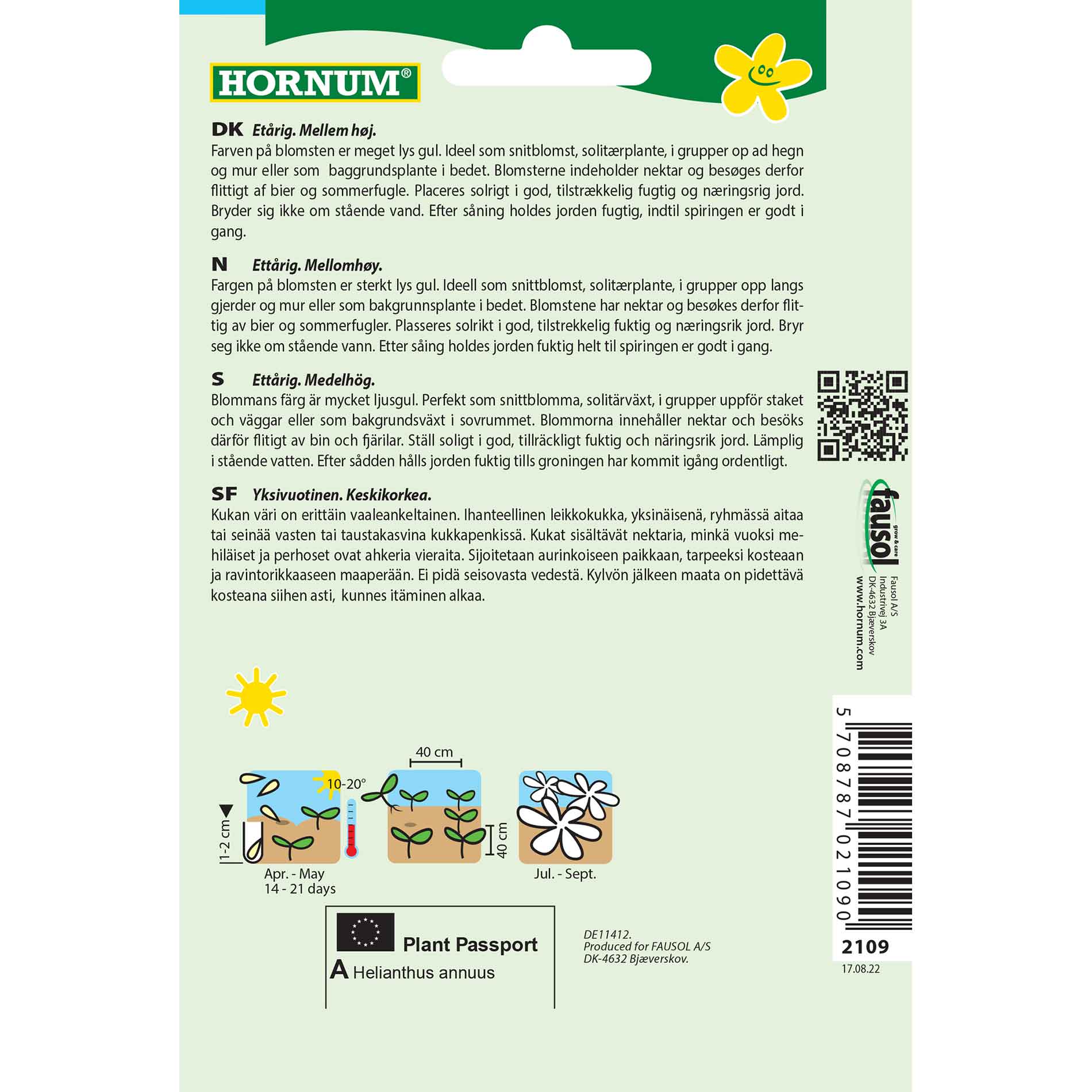 Sunflower, Lemon Prince (D)